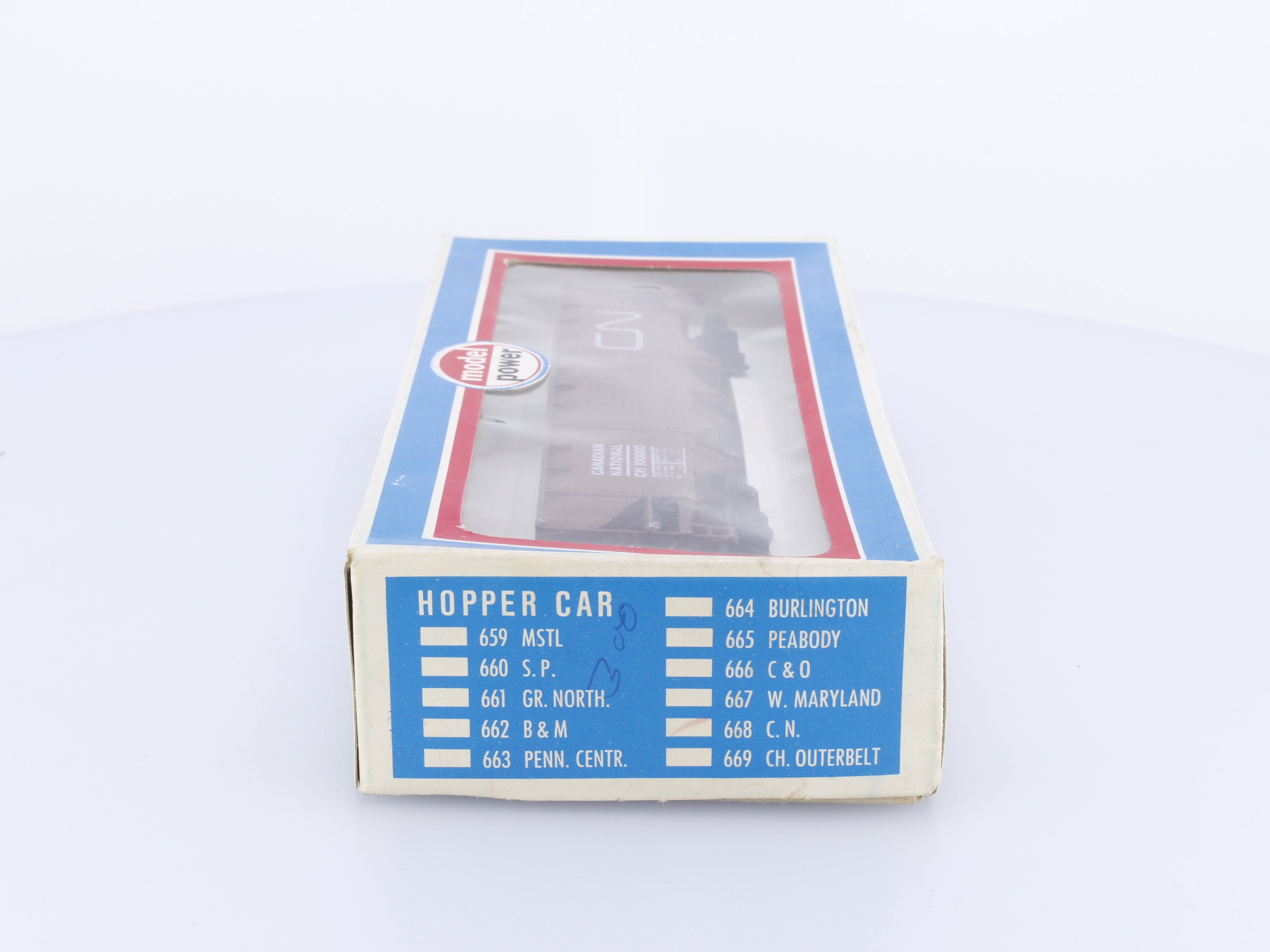 Model Power 668 HO Low Side Hopper Car Canadian National (CN) 100000