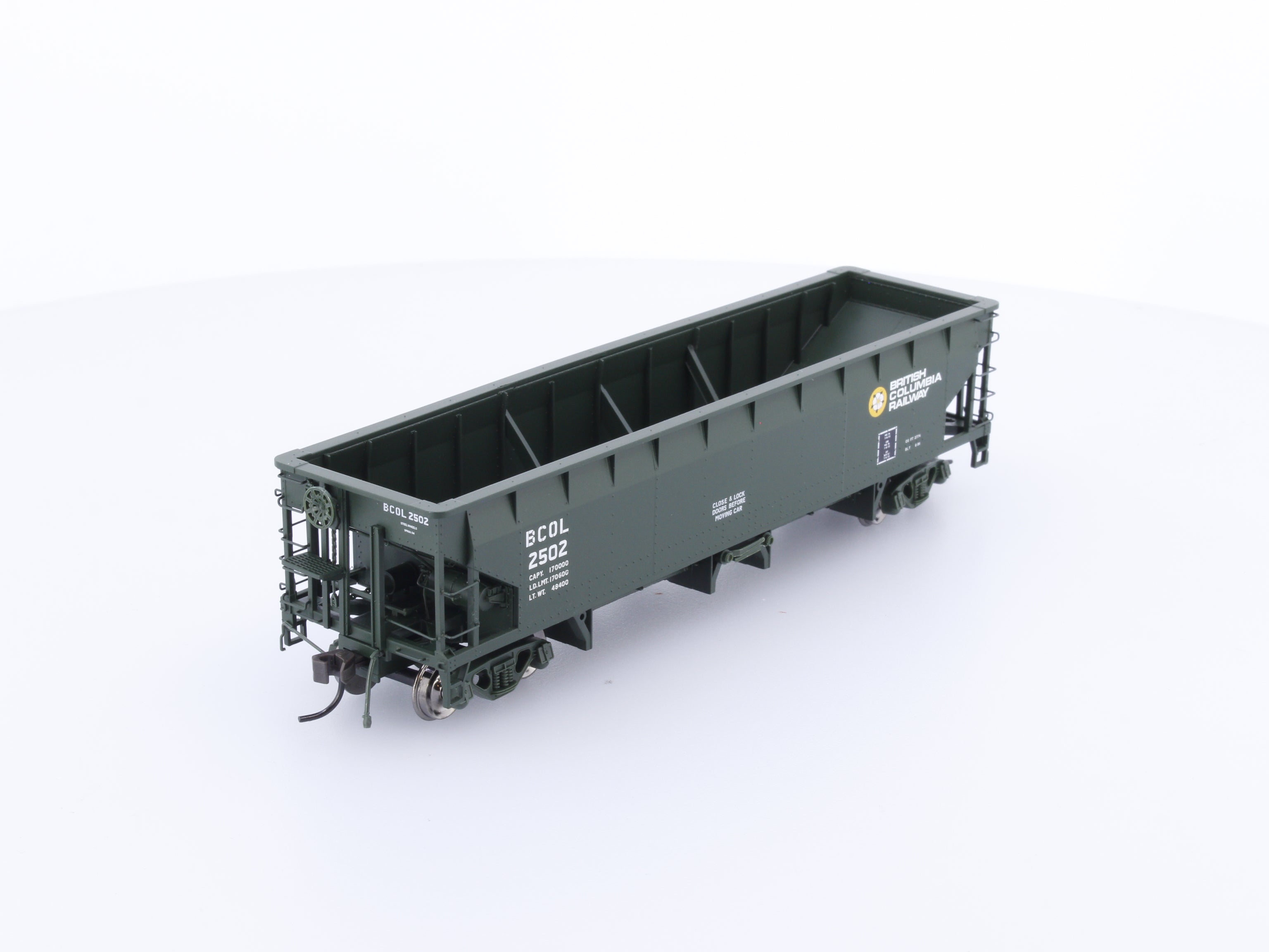 Atlas 1175-1 HO Hart Ballast Car BC Rail (BCOL) 2502