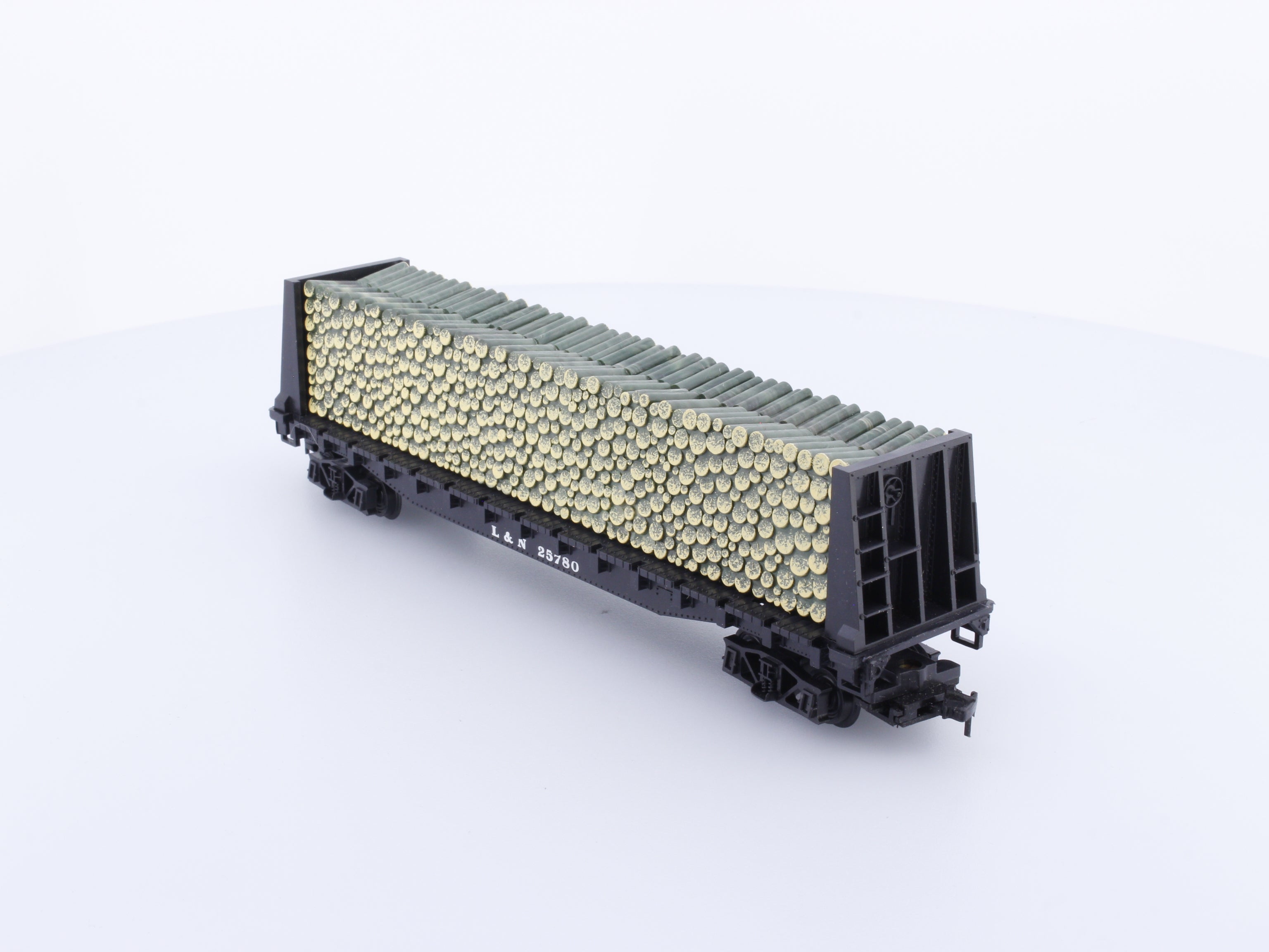 Model Power 473 HO Bulkhead Flatcar Louisville and Nashville Railroad(LN) 25780