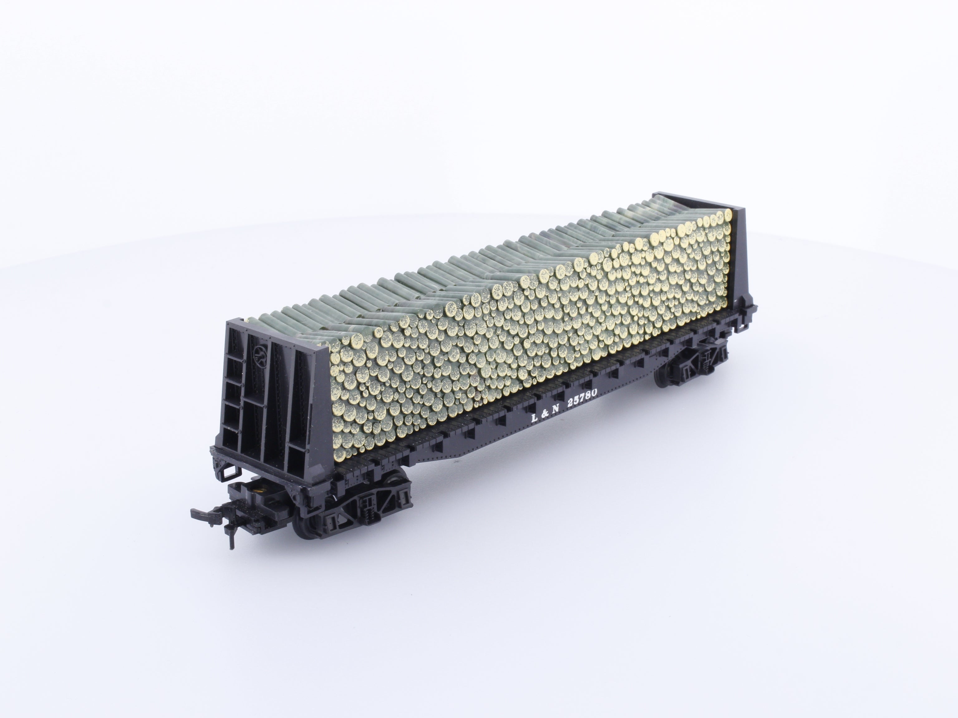 Model Power 473 HO Bulkhead Flatcar Louisville and Nashville Railroad(LN) 25780