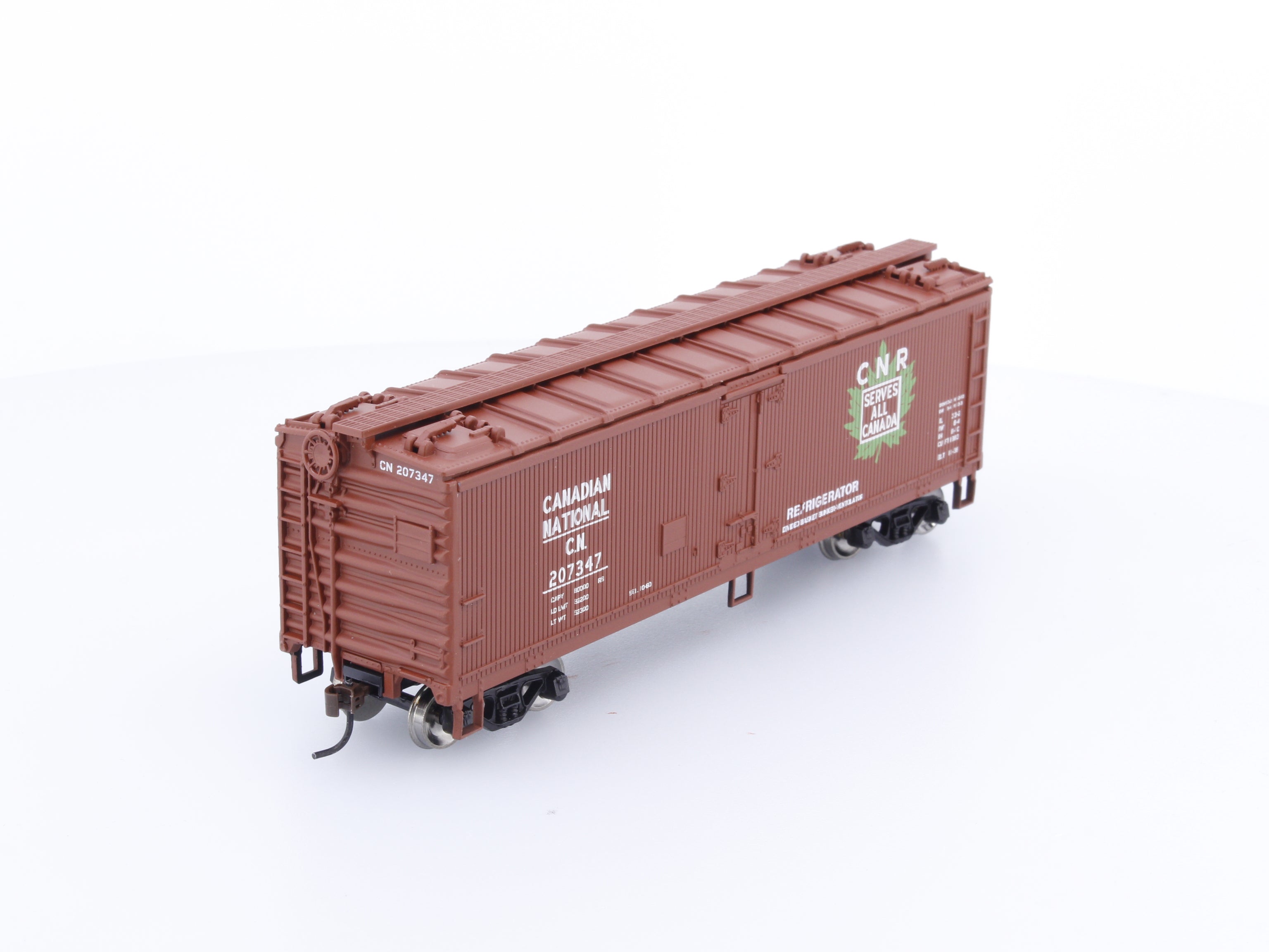 Roundhouse 85405 HO 40' Wood Reefer Canadian National (CN) 207347