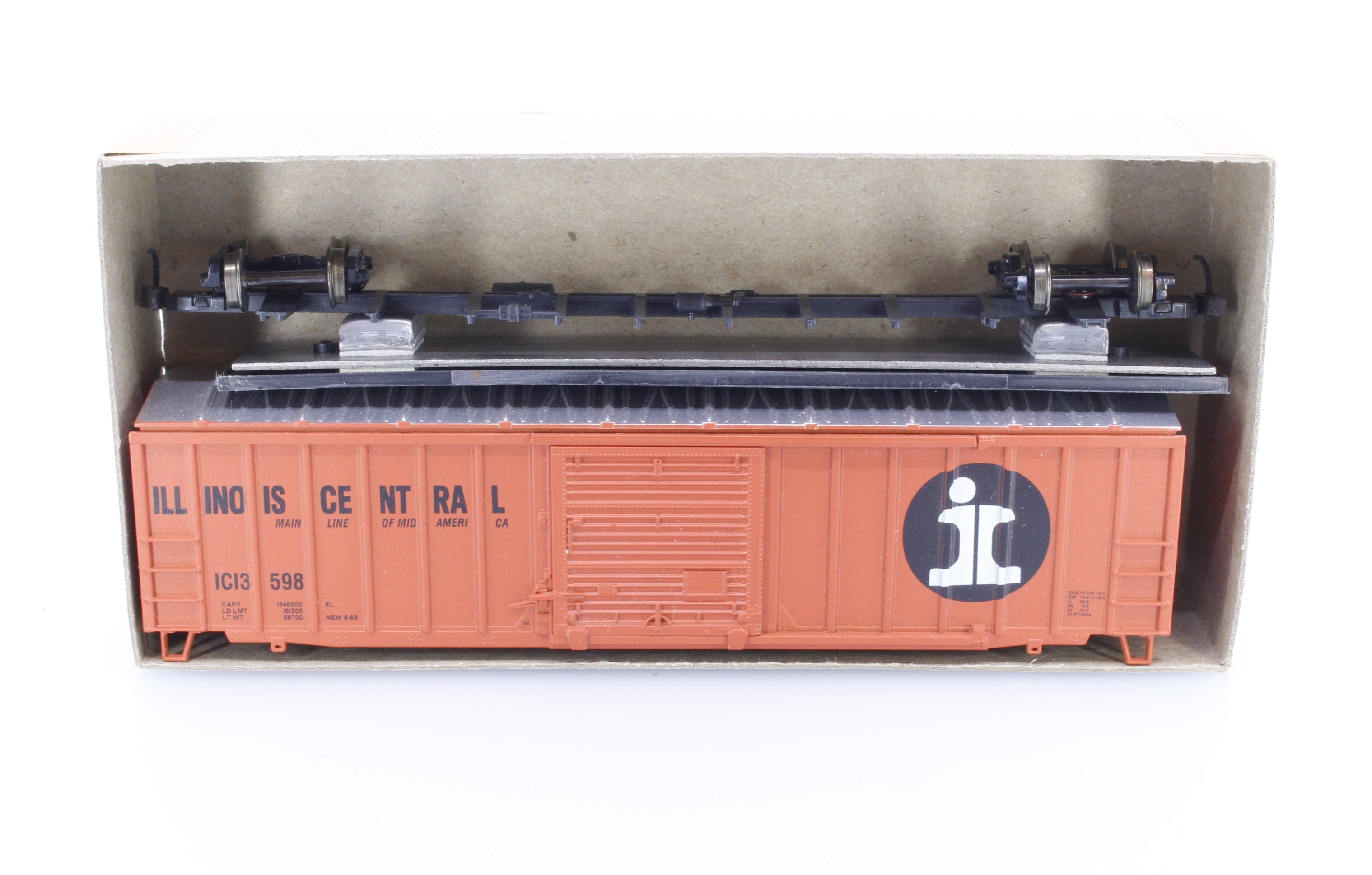 Athearn 5535 HO 50' Single Door Box Car Illinois Central (IC) 13598