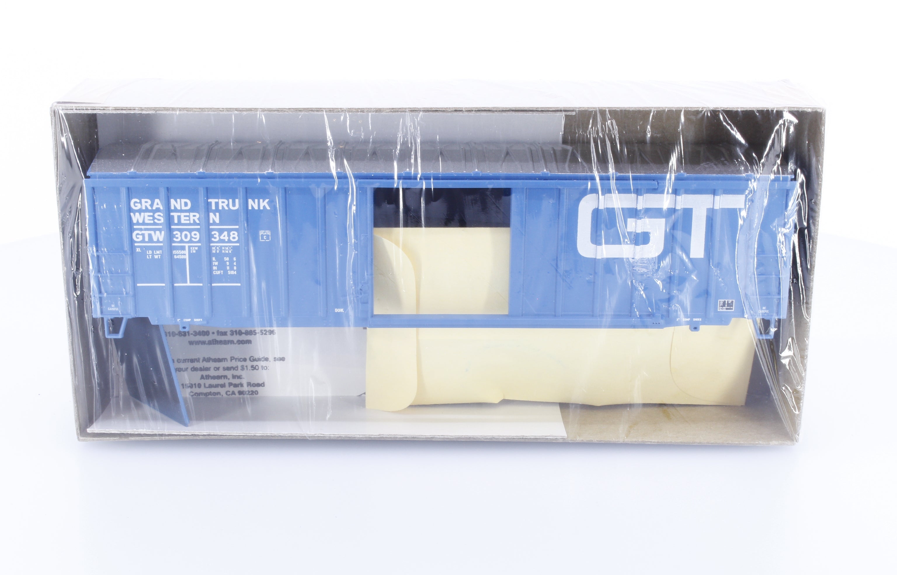 Athearn 5534 HO 50' Single Door Box Car Grand Trunk Western (GTW) 309348