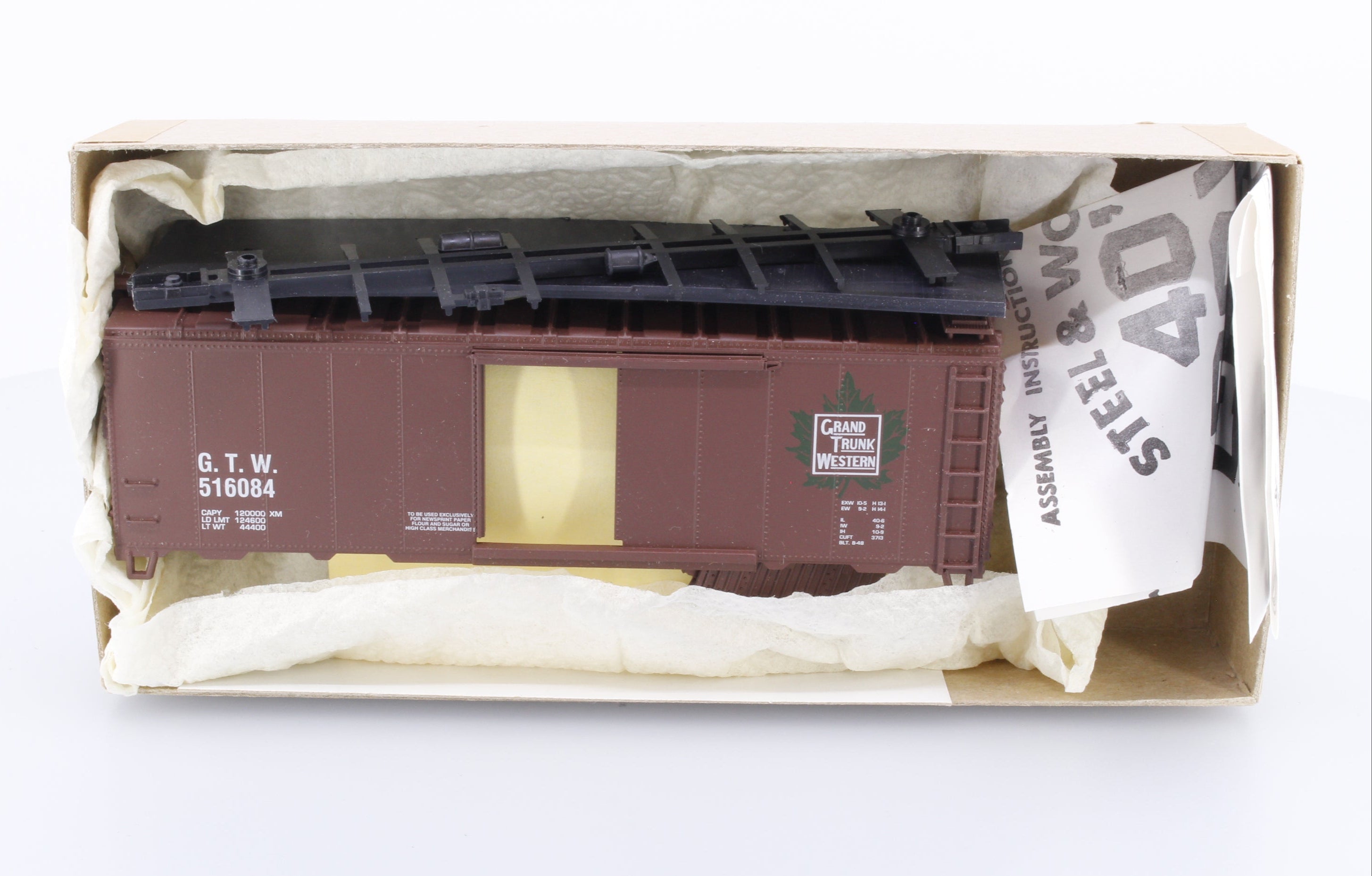 Athearn 5973 HO 40' Box Car x45 Grand Trunk Western (GTW) 516084