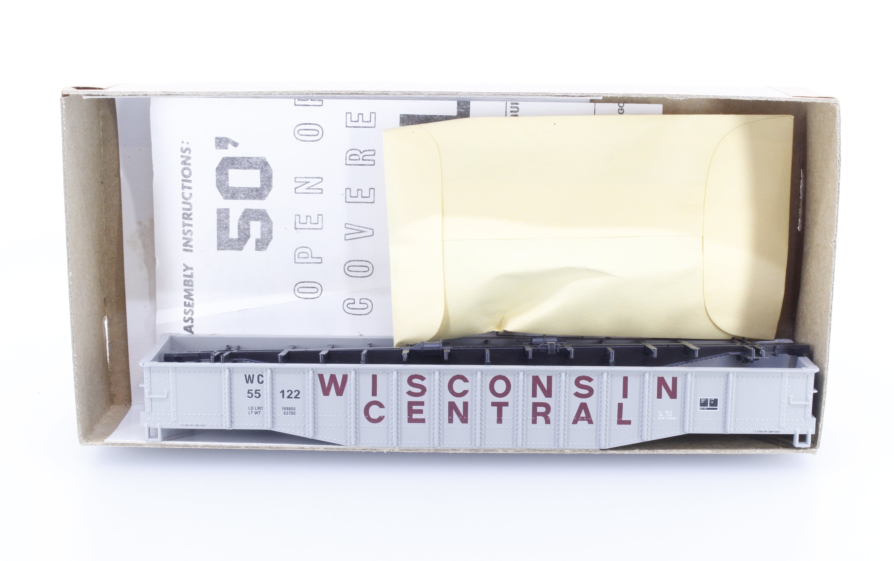 Athearn 1747 HO 50' Gondola Wisconsin Central (WC) 55122