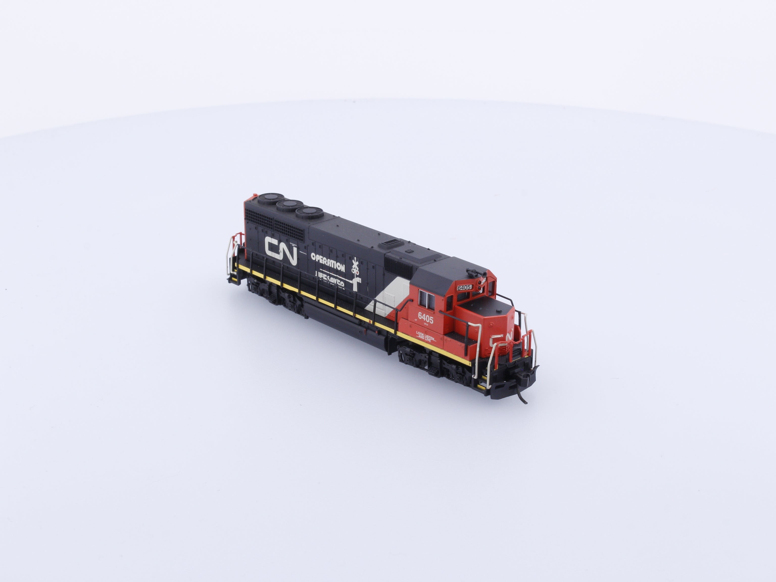 Atlas 555514 N GP-40 Operation Lifesaver Diesel Locomotive Canadian National (CN) 6405 Analog DC