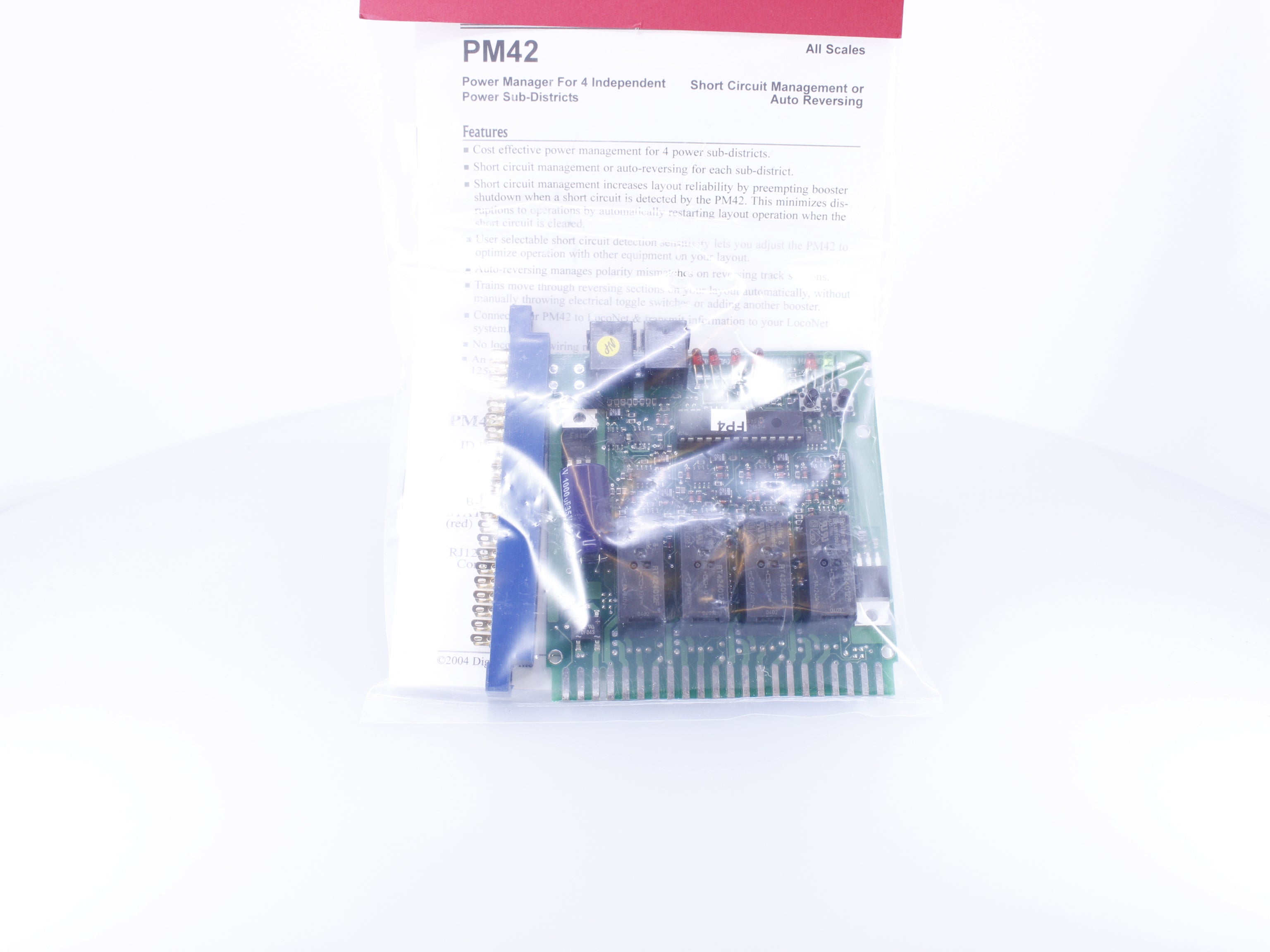 Digitrax PM42 HO Power Manager for 4 Independent Power Sub-Districts