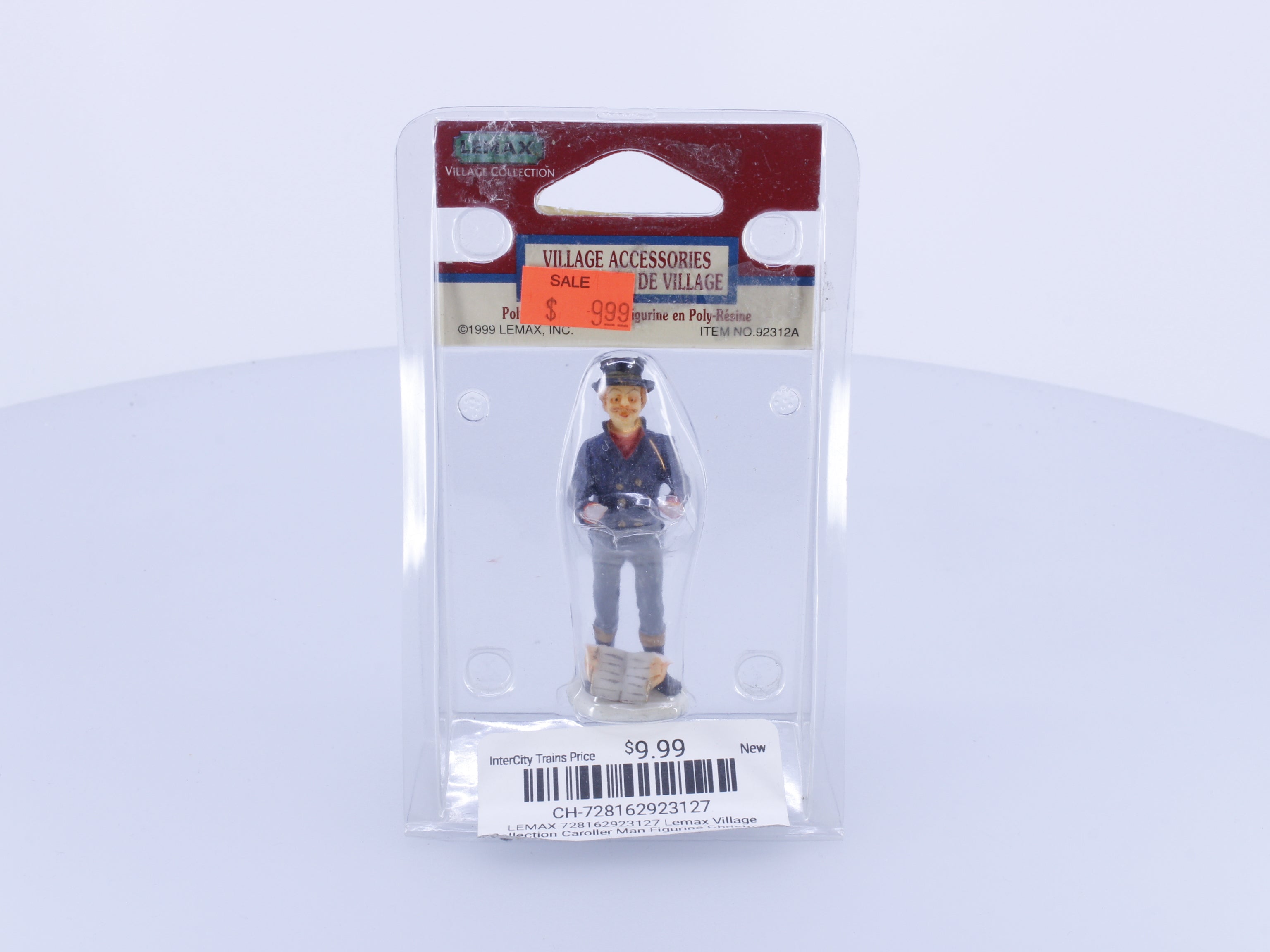 LEMAX 728162923127 Lemax Village Collection Caroller Man Figurine Christmas Poly-Resin VTG 1999