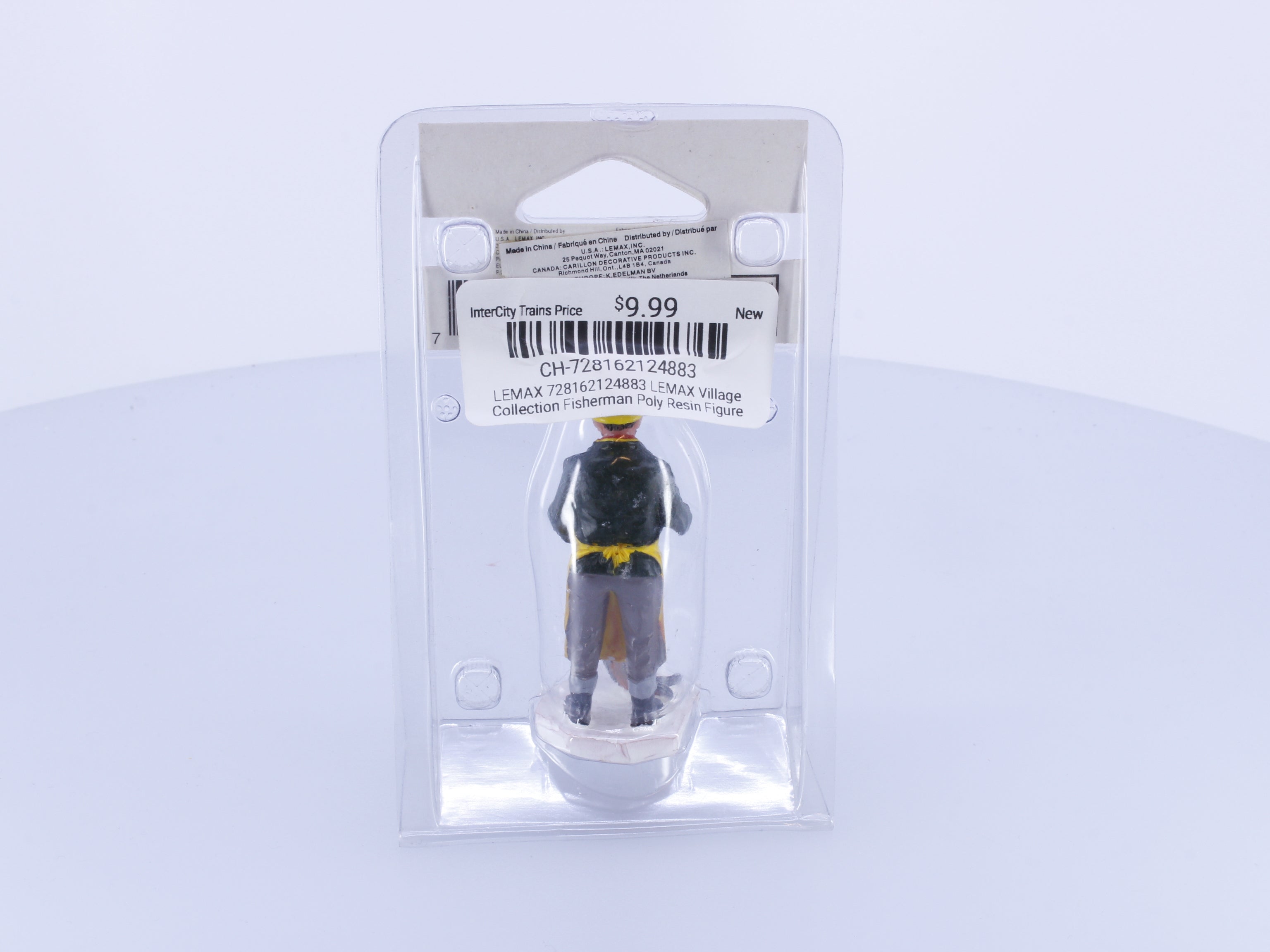 LEMAX 728162124883 LEMAX Village Collection Fisherman Poly Resin Figure 2001 #12488AM New Unused