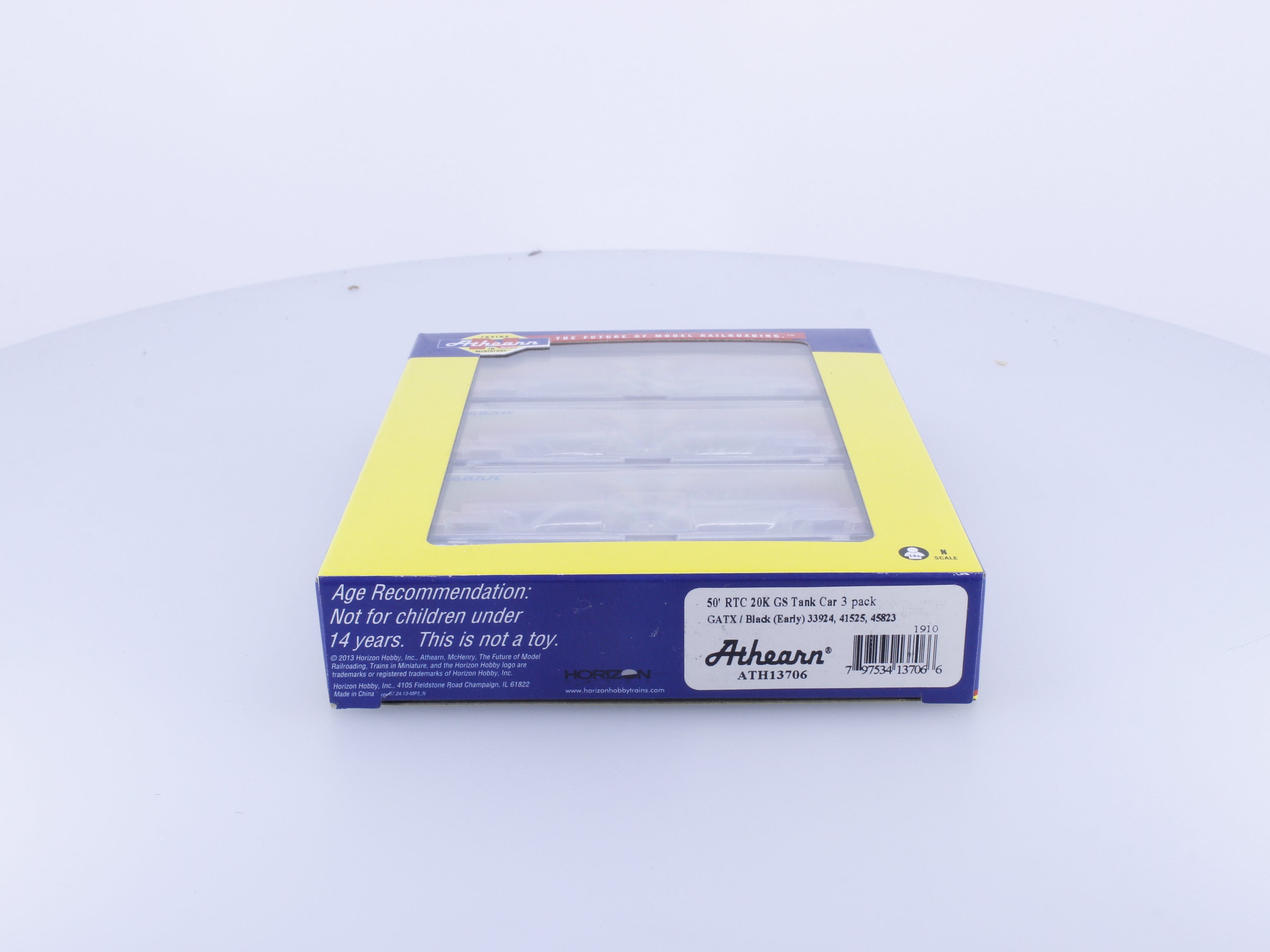 Athearn ATH13706 N 50' RTC 20K GS Tank Car 3 Pack GATX Corporation (GATX) 33924, 41525, 45823