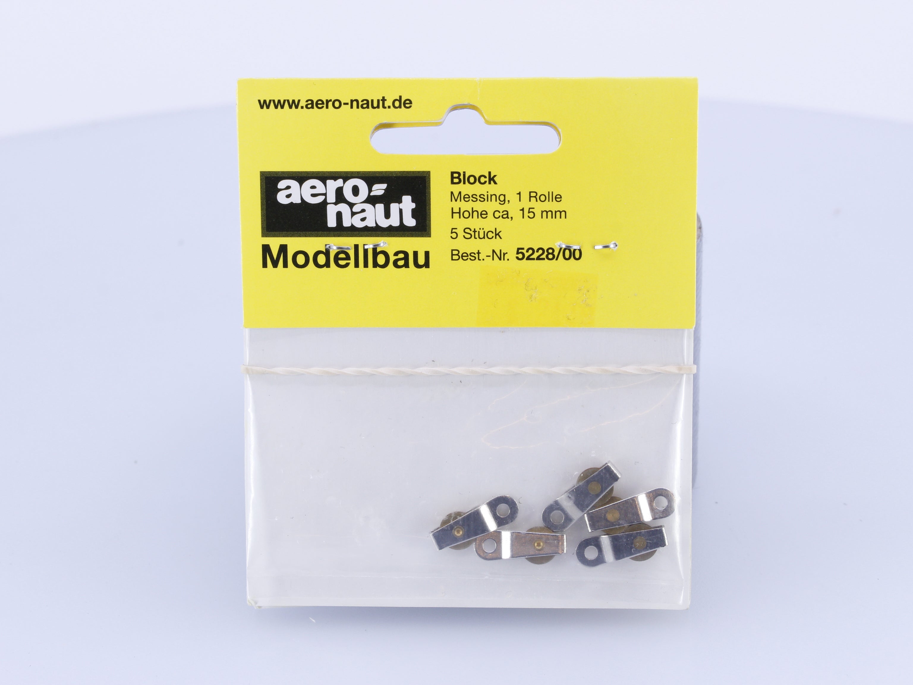 Aero-Naut 5228/00 15mm Brass Block with 1 Roller 5 pcs #2