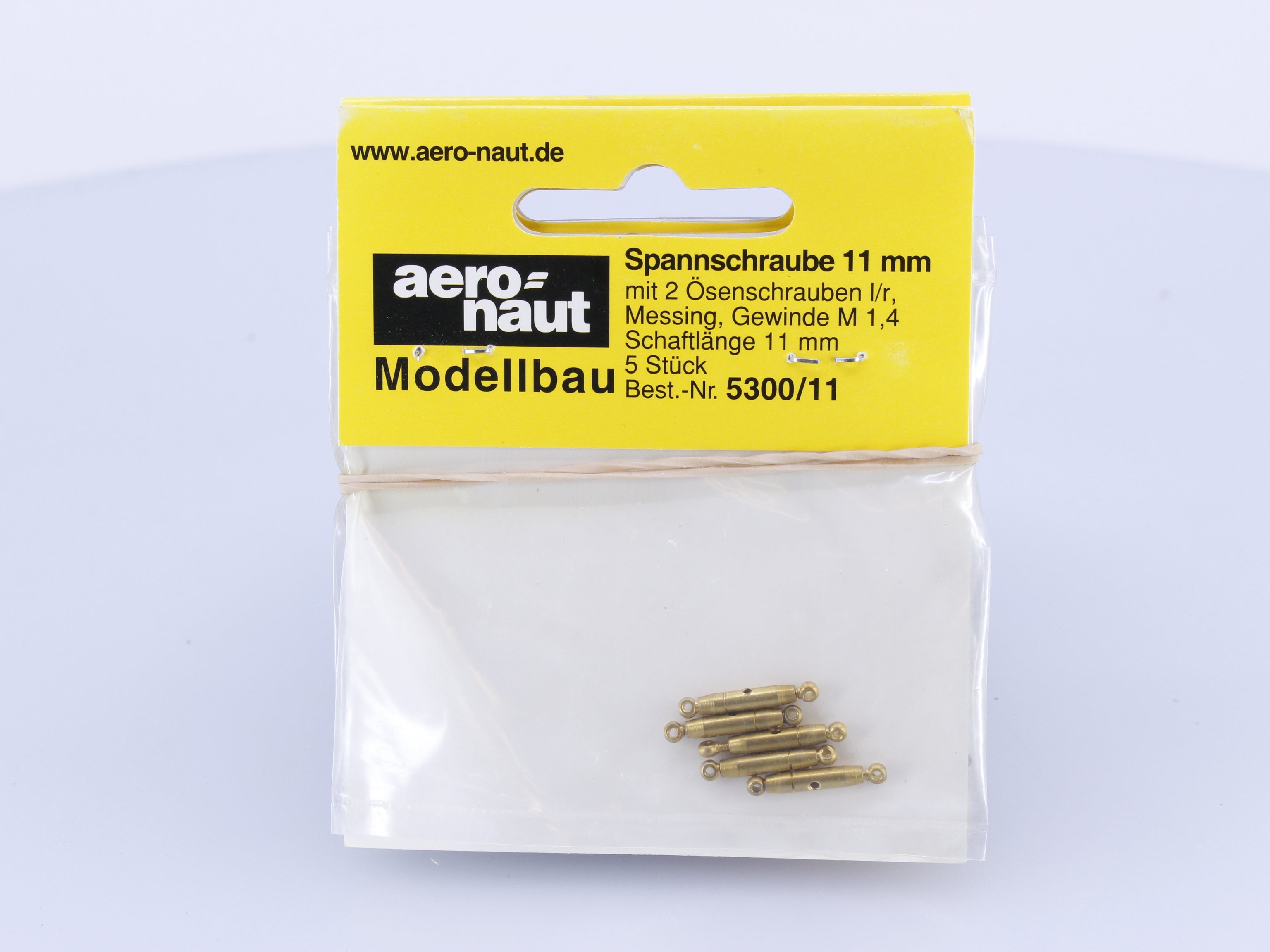Aero-Naut 5300/11 11mm Shaft Threaded Brass Clamping Screw with 2 Eyebolts, 5pcs #2