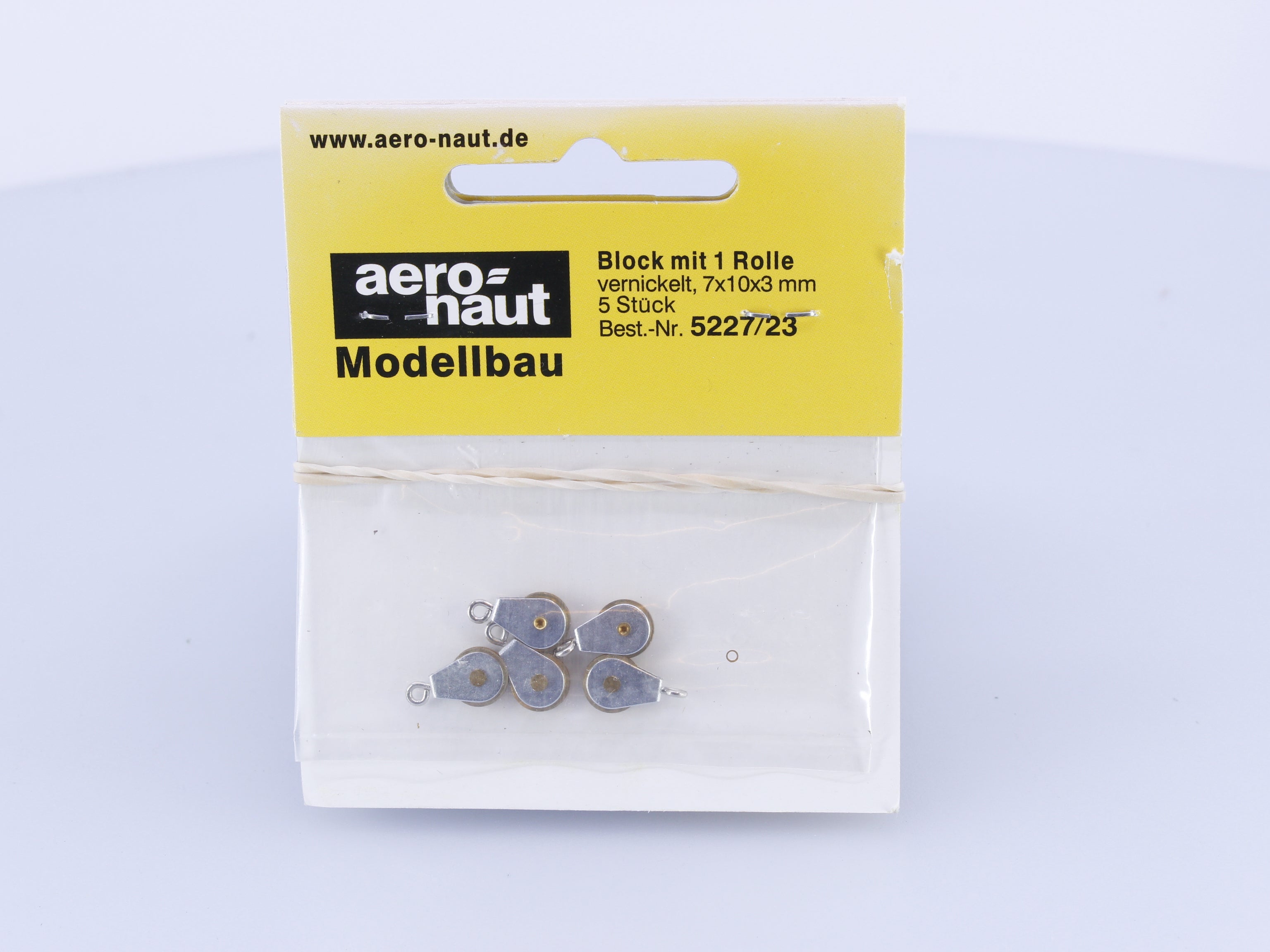 Aero-Naut 5227/23 Nickle-Plated Block with 1 Roll, Block mit 1 Rolle, 5 pcs #1