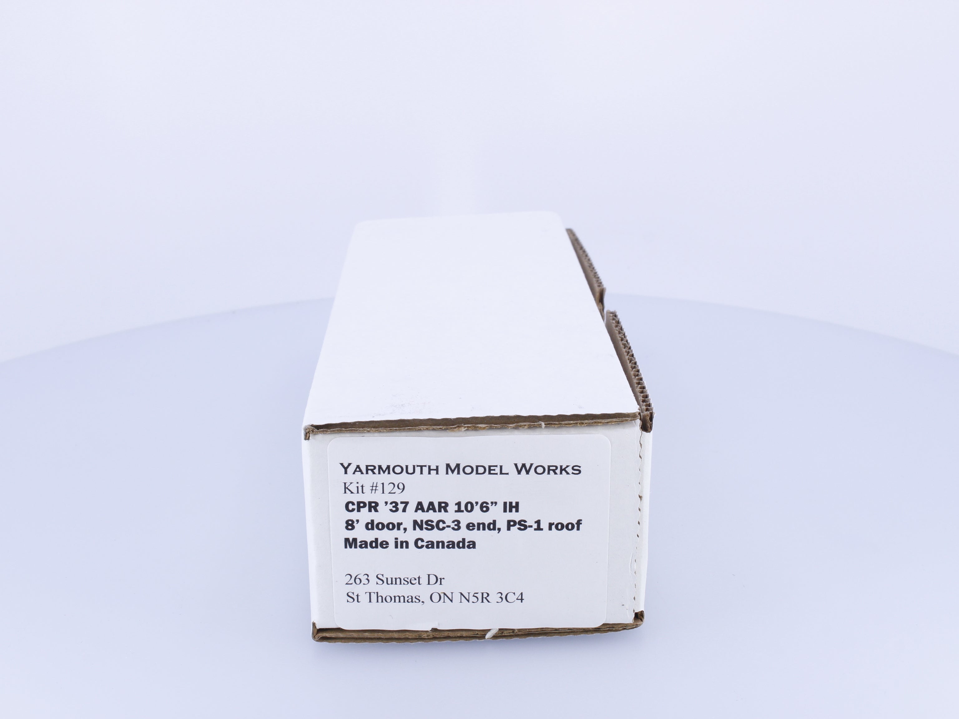 Yarmouth Model Works 129 HO 37' AAR 10'6" IH 8' Door Car Kit Canadian Pacific (CP)