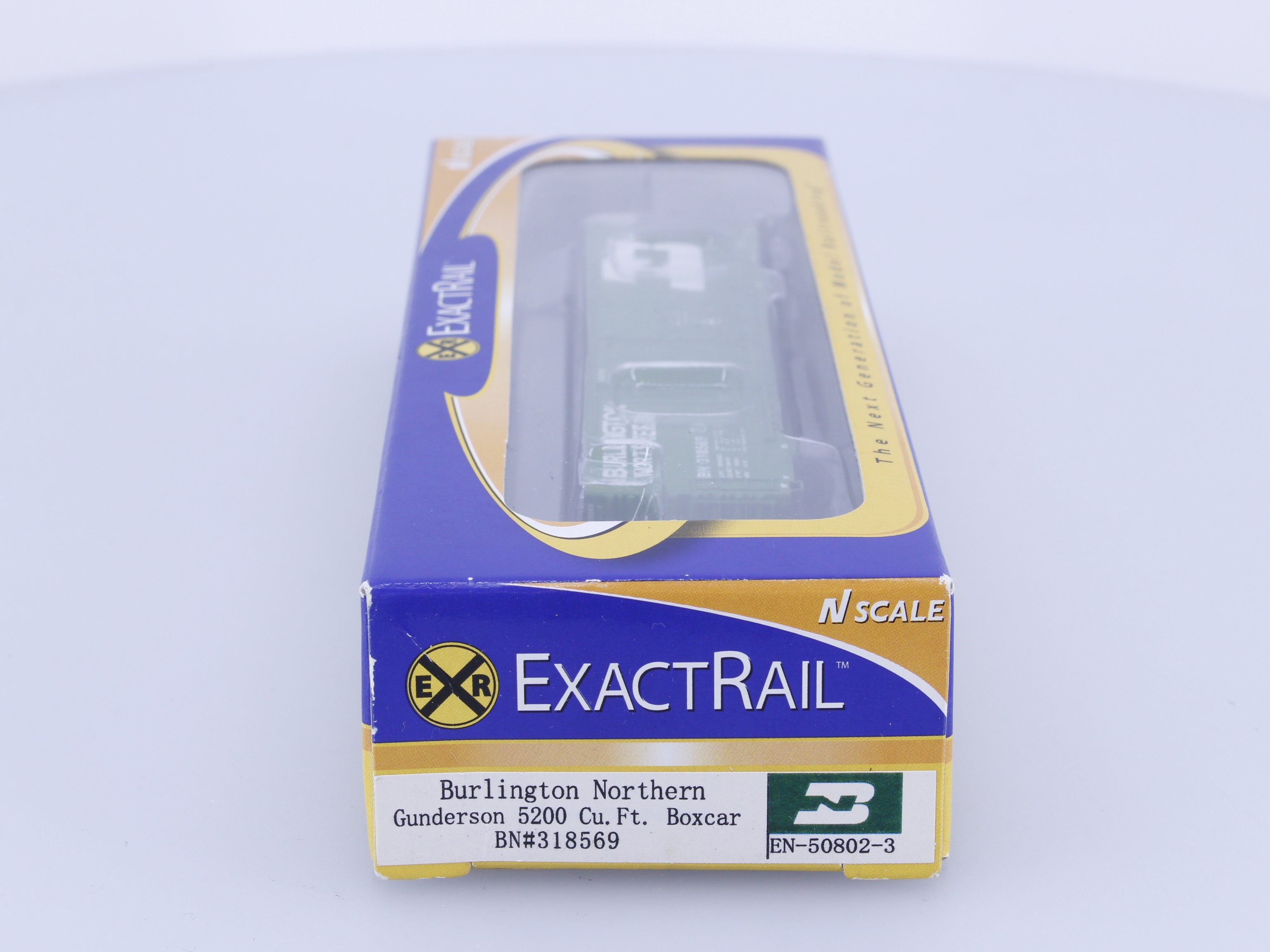 ExactRail EN-50802-3 N Gunderson 5200 Cu.Ft. Box Car Burlington Northern (BN) 318569