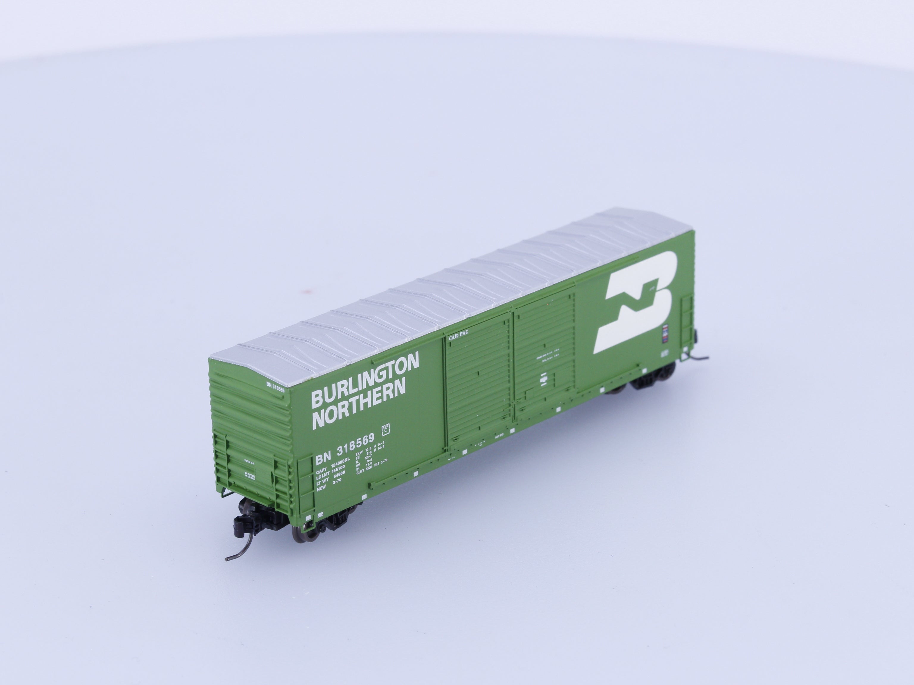 ExactRail EN-50802-3 N Gunderson 5200 Cu.Ft. Box Car Burlington Northern (BN) 318569