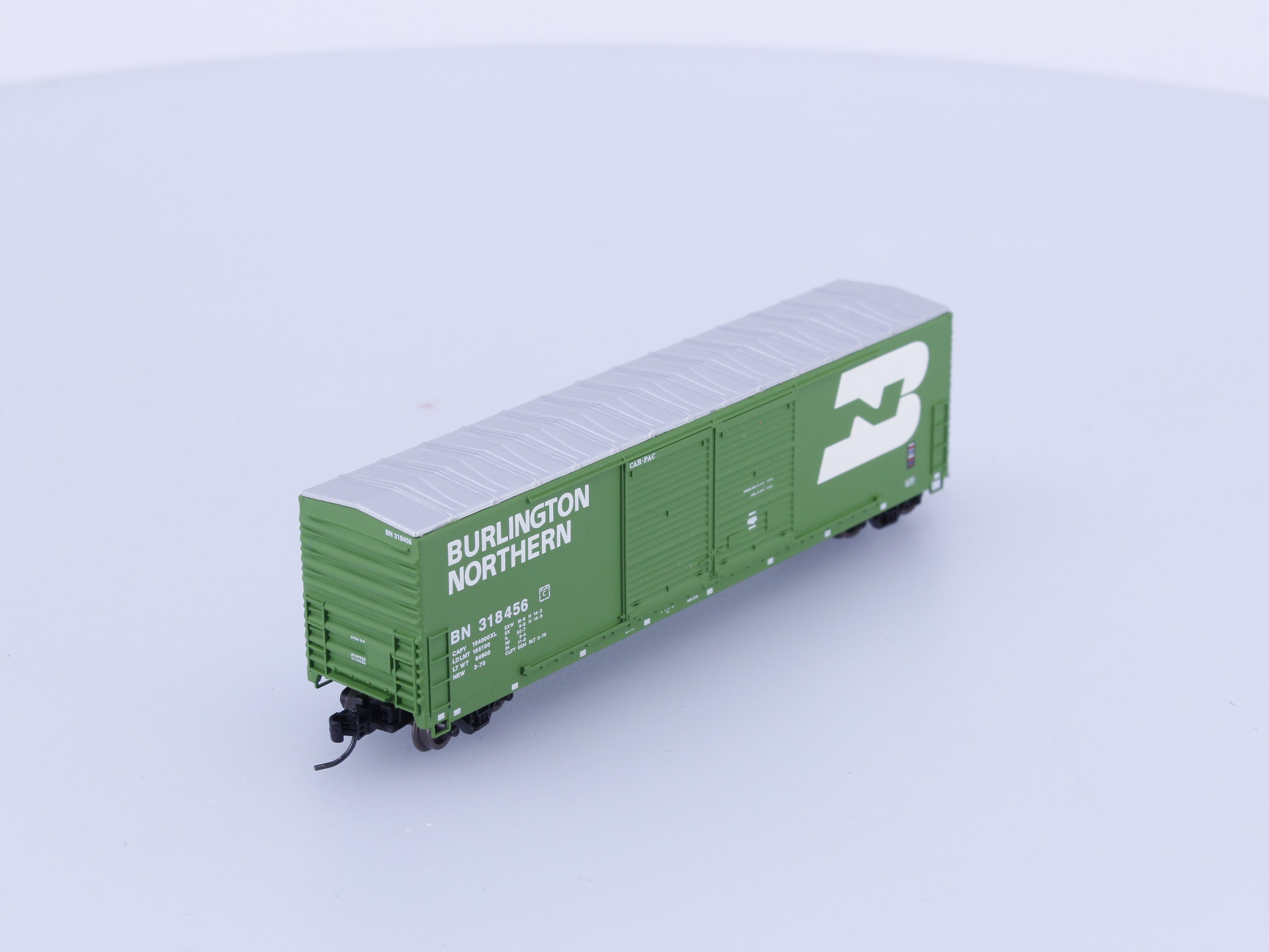 ExactRail EN-50802-2 N Gunderson 5200 Cu.Ft. Box Car Burlington Northern (BN) 318456
