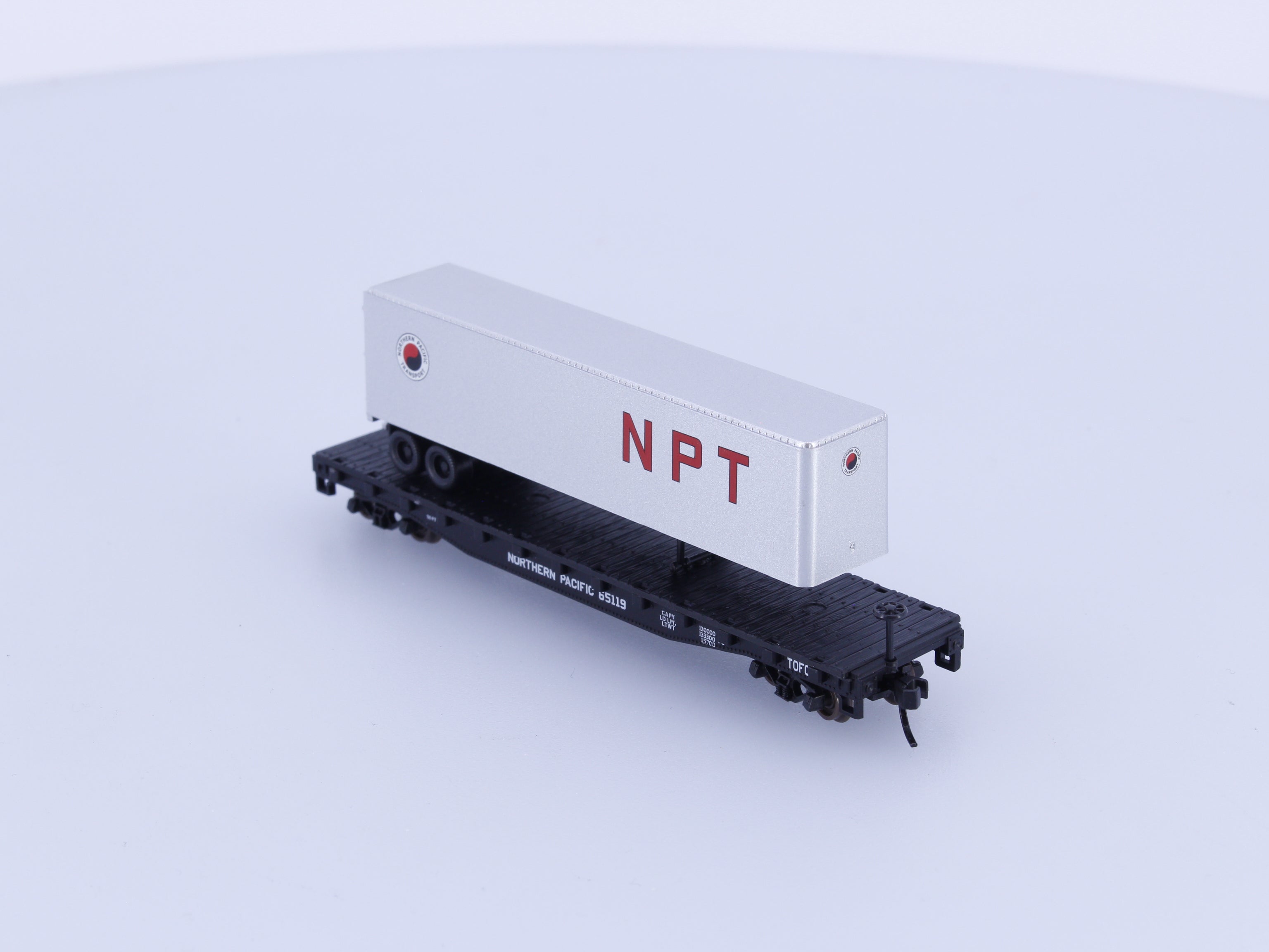Atlas 37828 N Piggy Back Flat w/40' Trailer Northern Pacific (NP) 65119