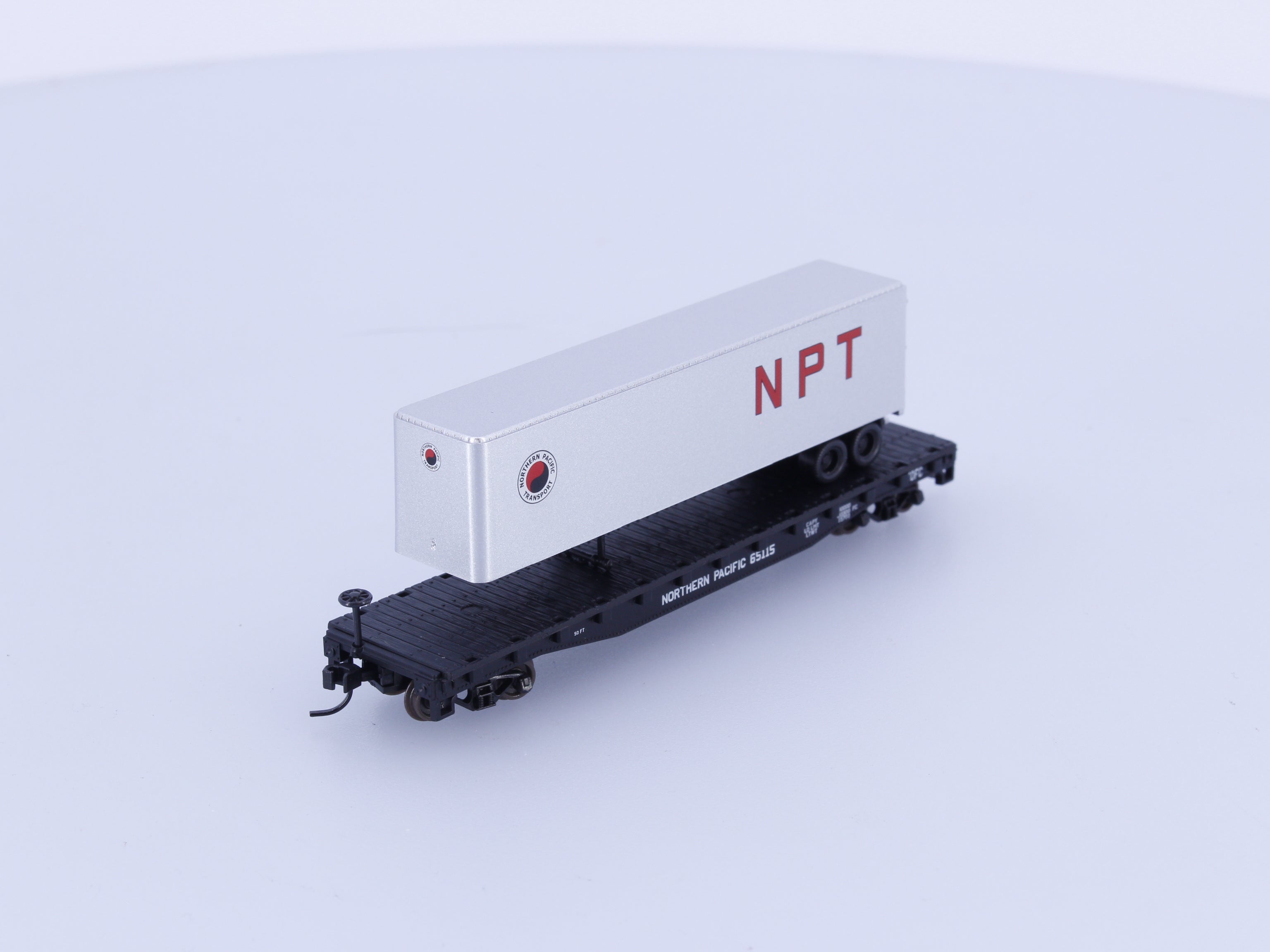 Atlas 37827 N Piggy Back Flat w/40' Trailer Northern Pacific (NP) 65115