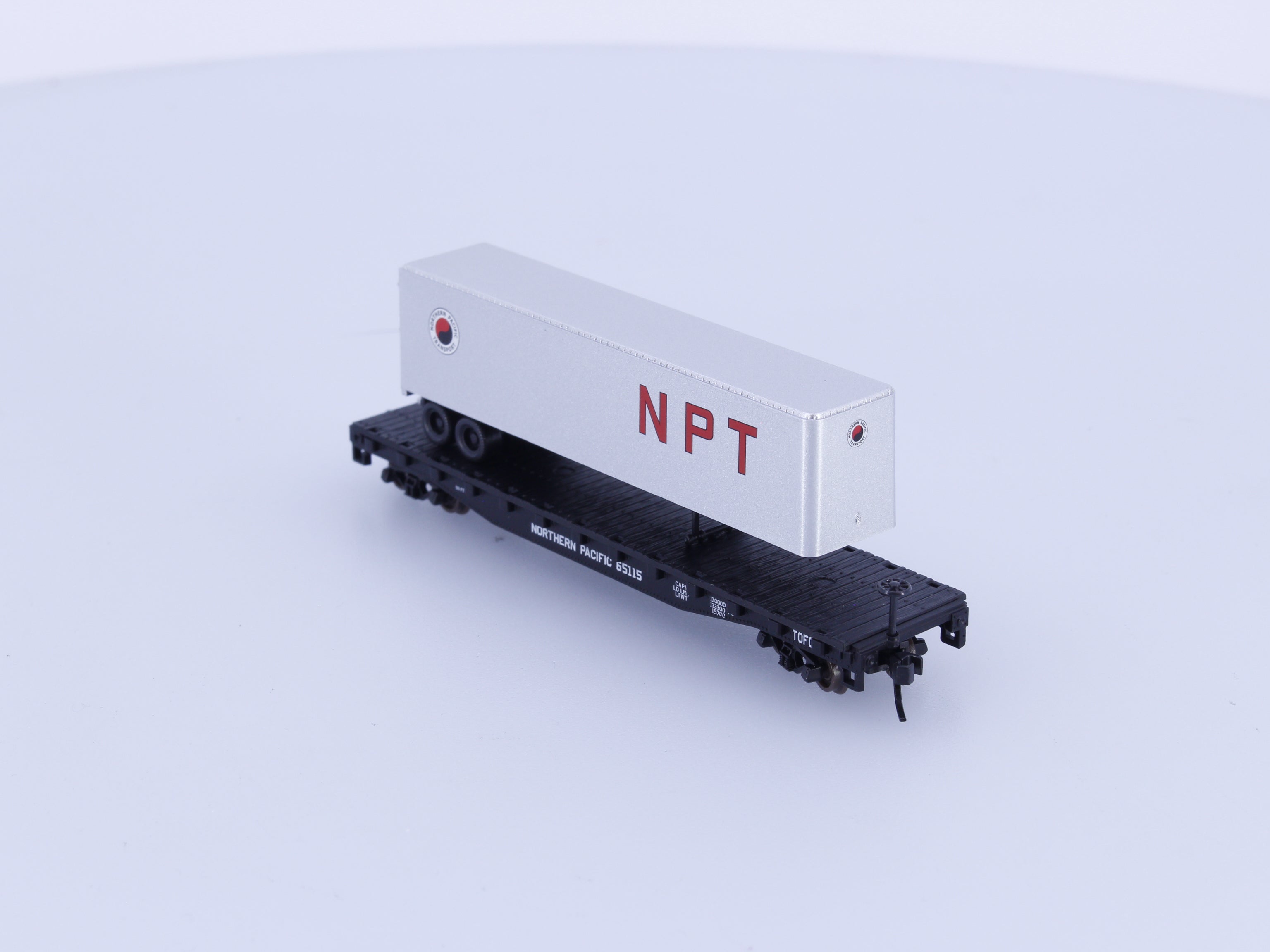 Atlas 37827 N Piggy Back Flat w/40' Trailer Northern Pacific (NP) 65115