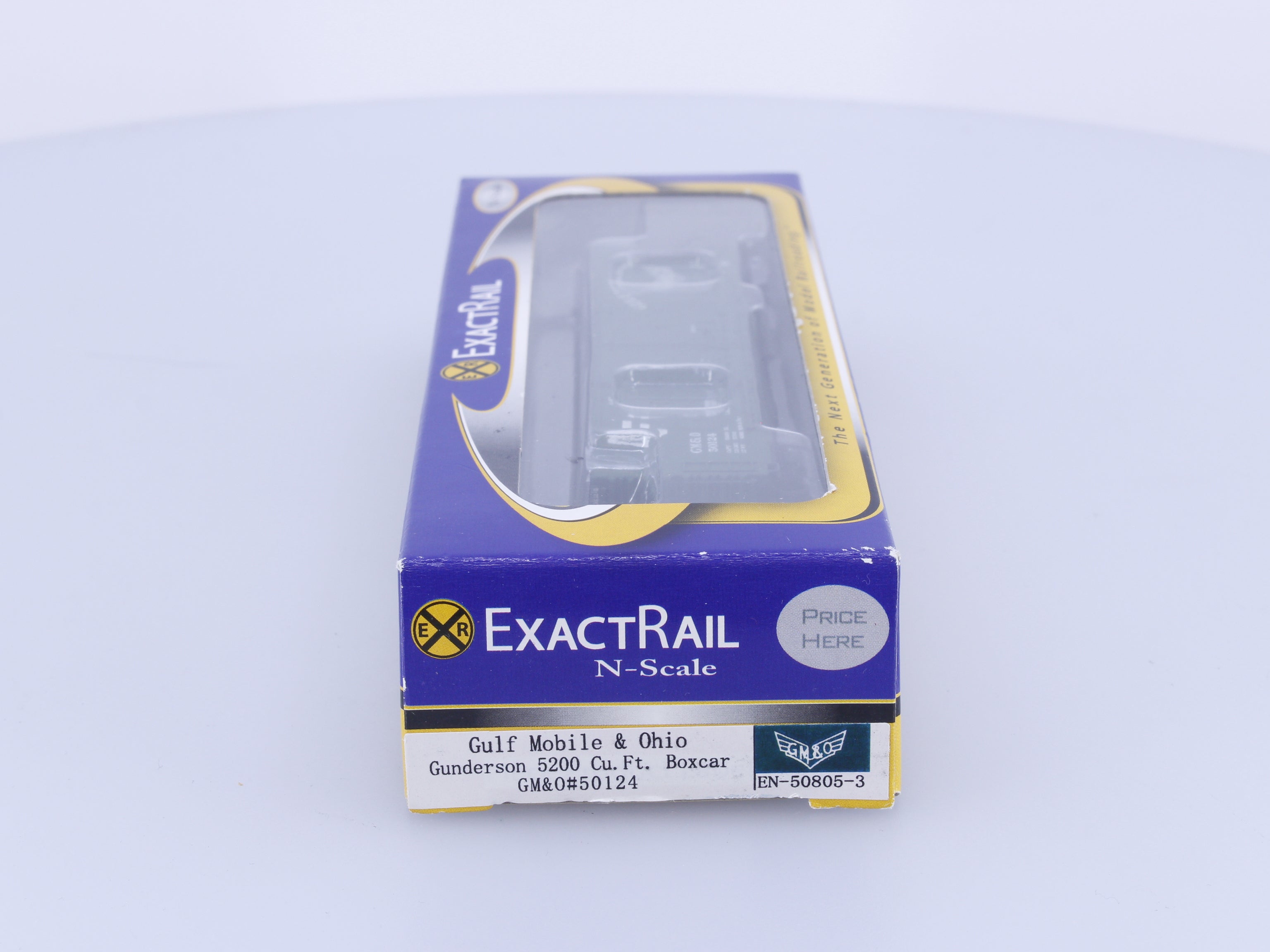 ExactRail EN-50805-3 N Gunderson 5200 Cu.Ft. Box Car Gulf Mobile & Ohio (GMO) 50124