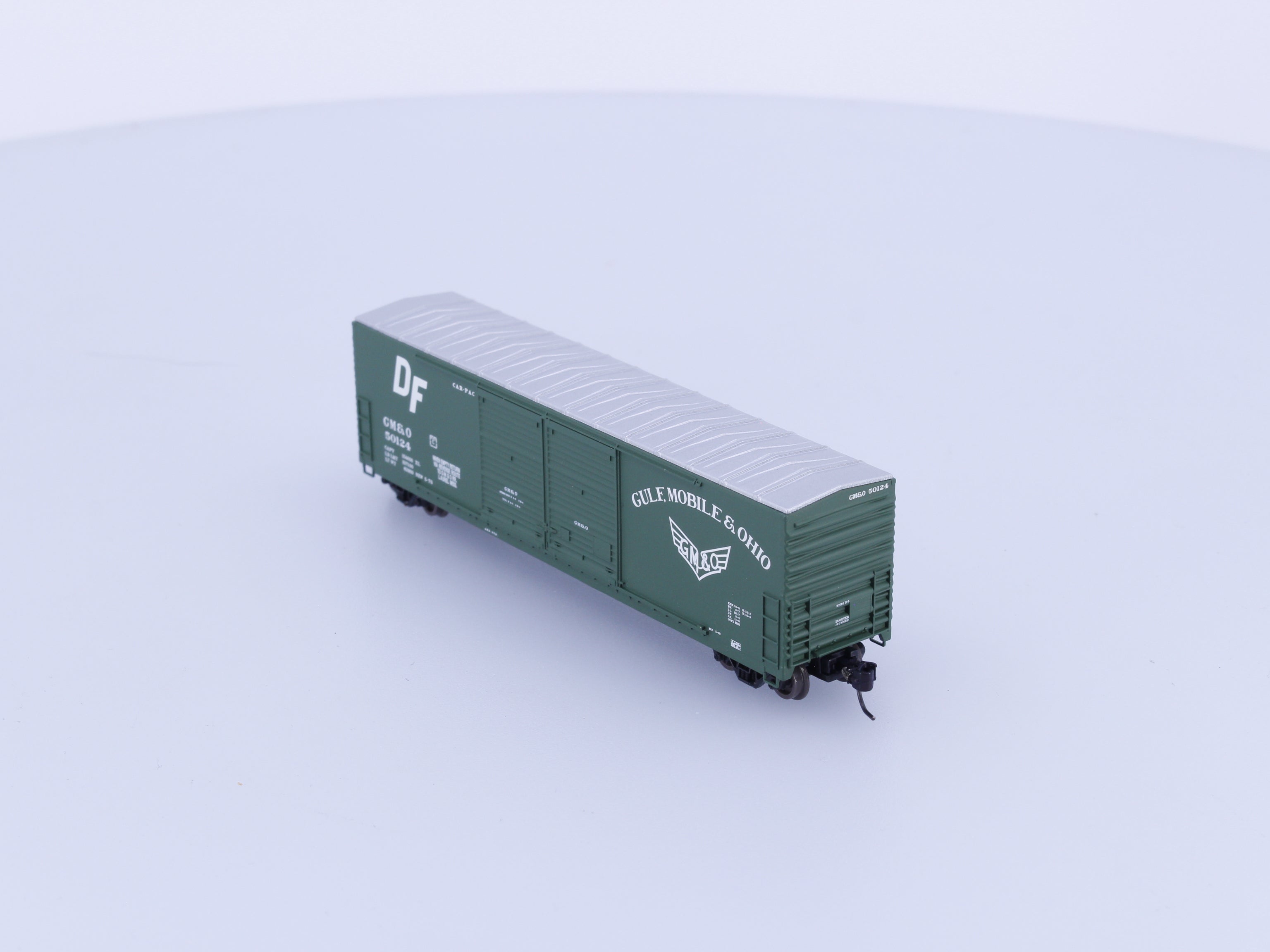 ExactRail EN-50805-3 N Gunderson 5200 Cu.Ft. Box Car Gulf Mobile & Ohio (GMO) 50124