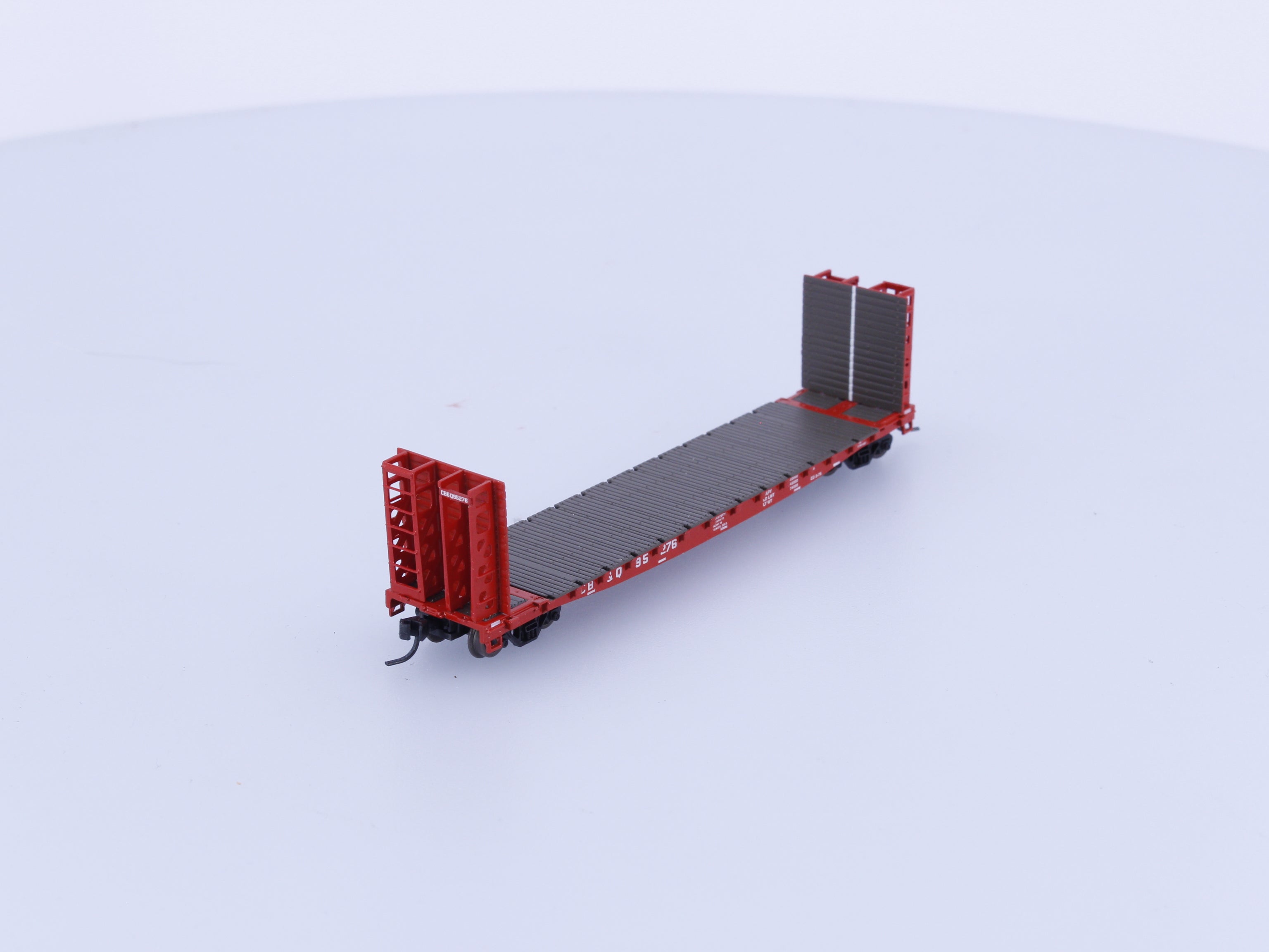 Athearn 10873 N 53' Bulkhead Flat Chicago Burlington and Quincey (CBQ) 95276
