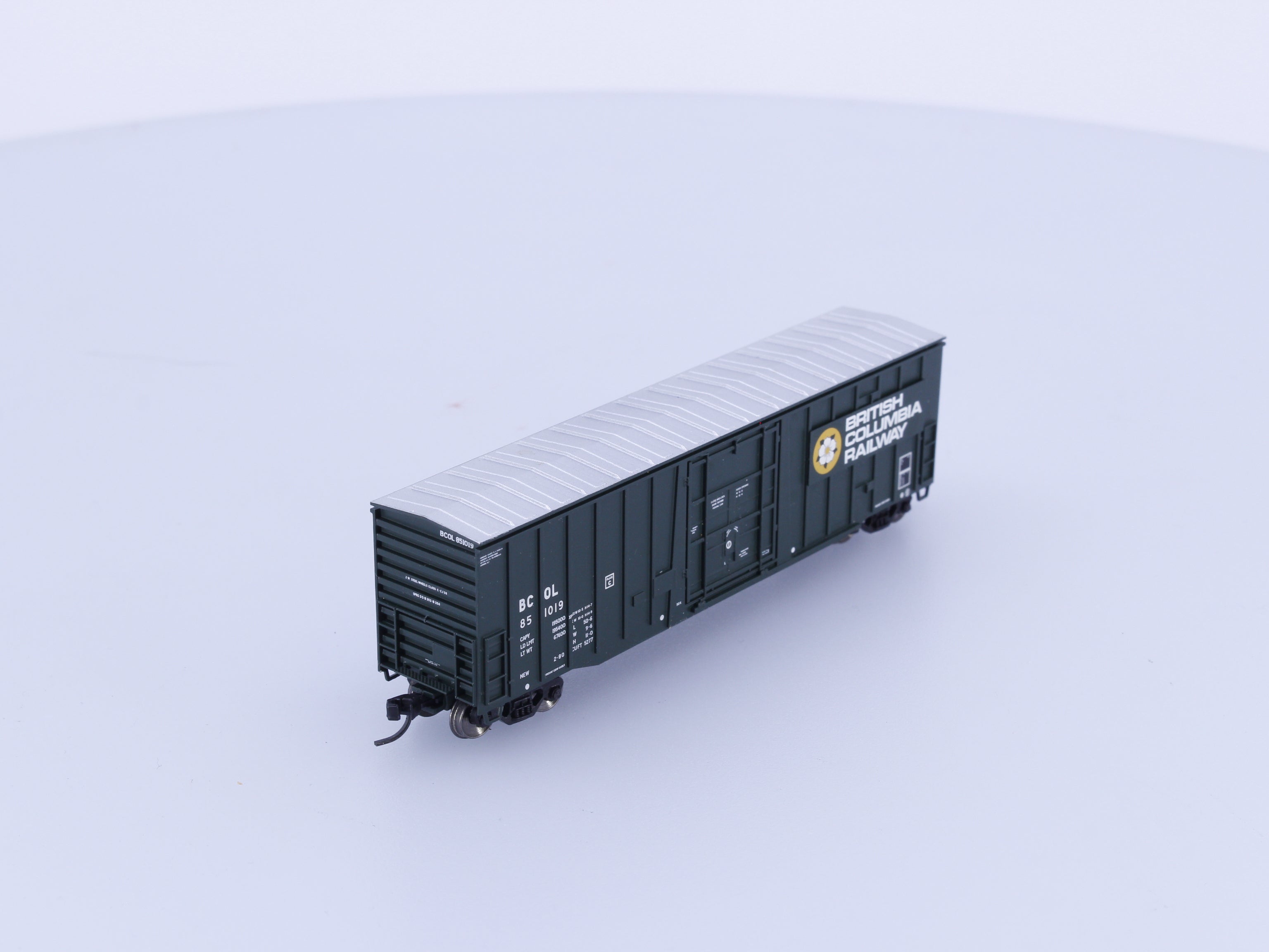 Atlas 50002143 N NSC 5277 PD Box Car BC Rail (BCOL) 851019