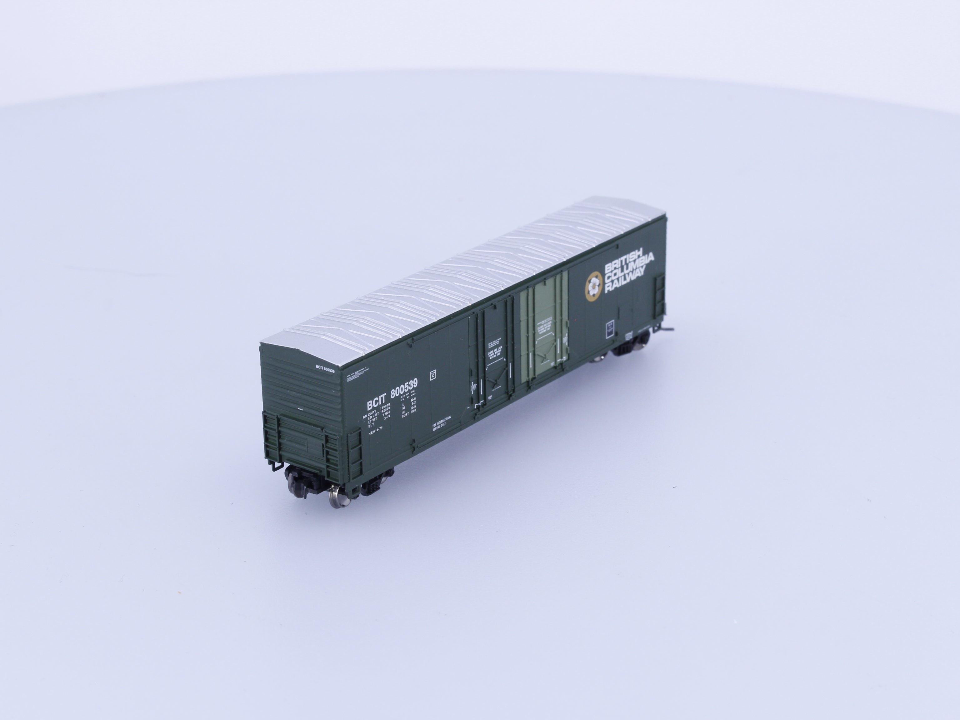 Atlas 50000038 N Evans 53' DPD Box Car BC Rail (BCOL) 800539