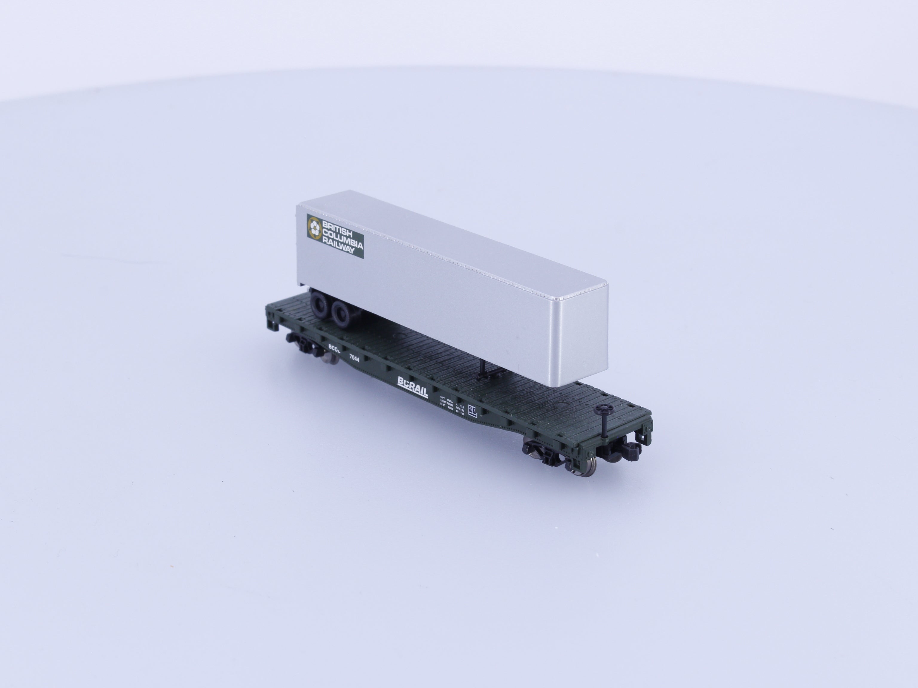 Atlas 37803 N Piggy Back Flat w/40' Trailer BC Rail (BCOL) 7044