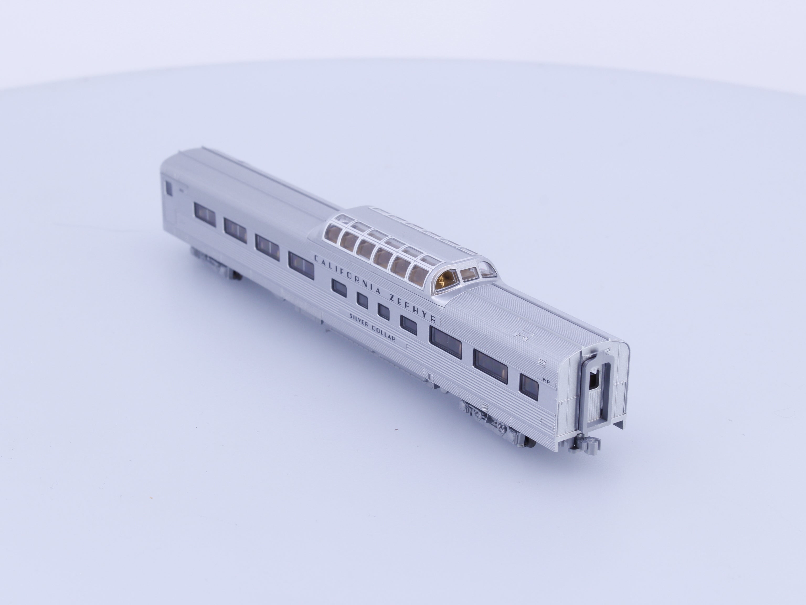 Kato CZDC N Dome Car Western Pacific (WP) Silver Dollar
