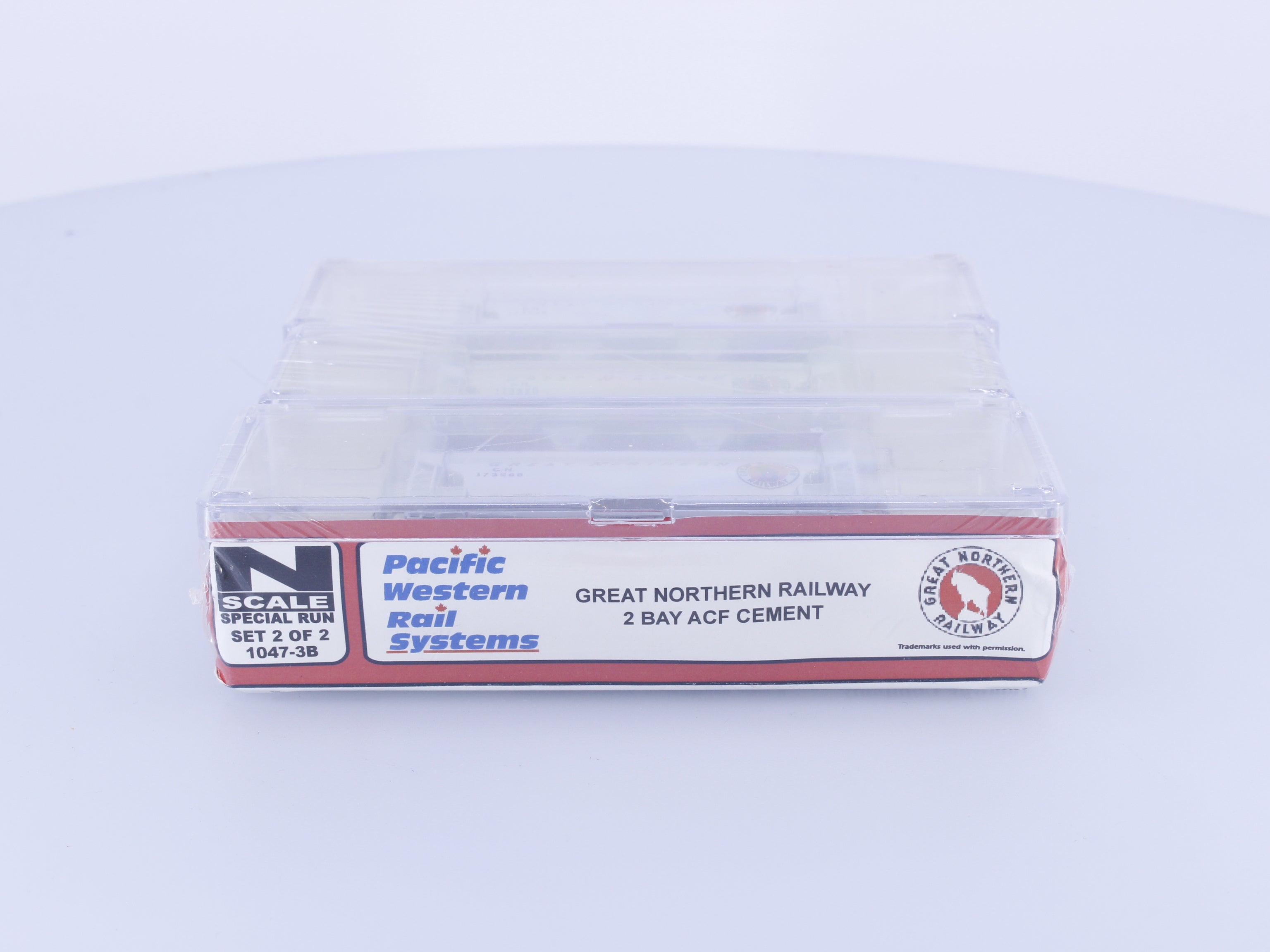Pacific Western Rail Systems 1047-3B N 3 Pack 2 Bay ACF Cement Cars Great Northern (GN)