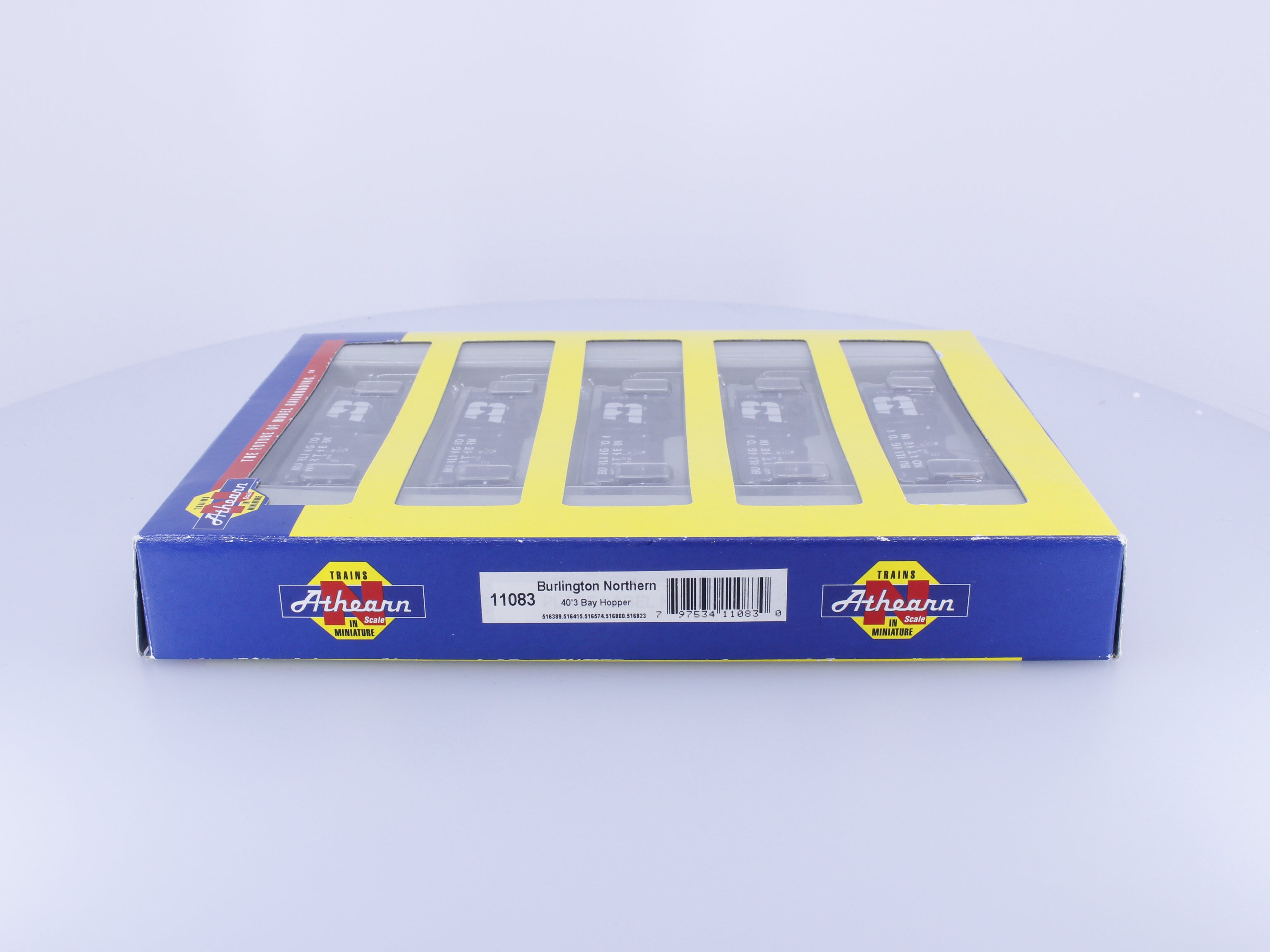 Athearn 11083 N 5 Piece 40' 3 Bay Hopper Set Burlington Northern (BN) 516389-516823