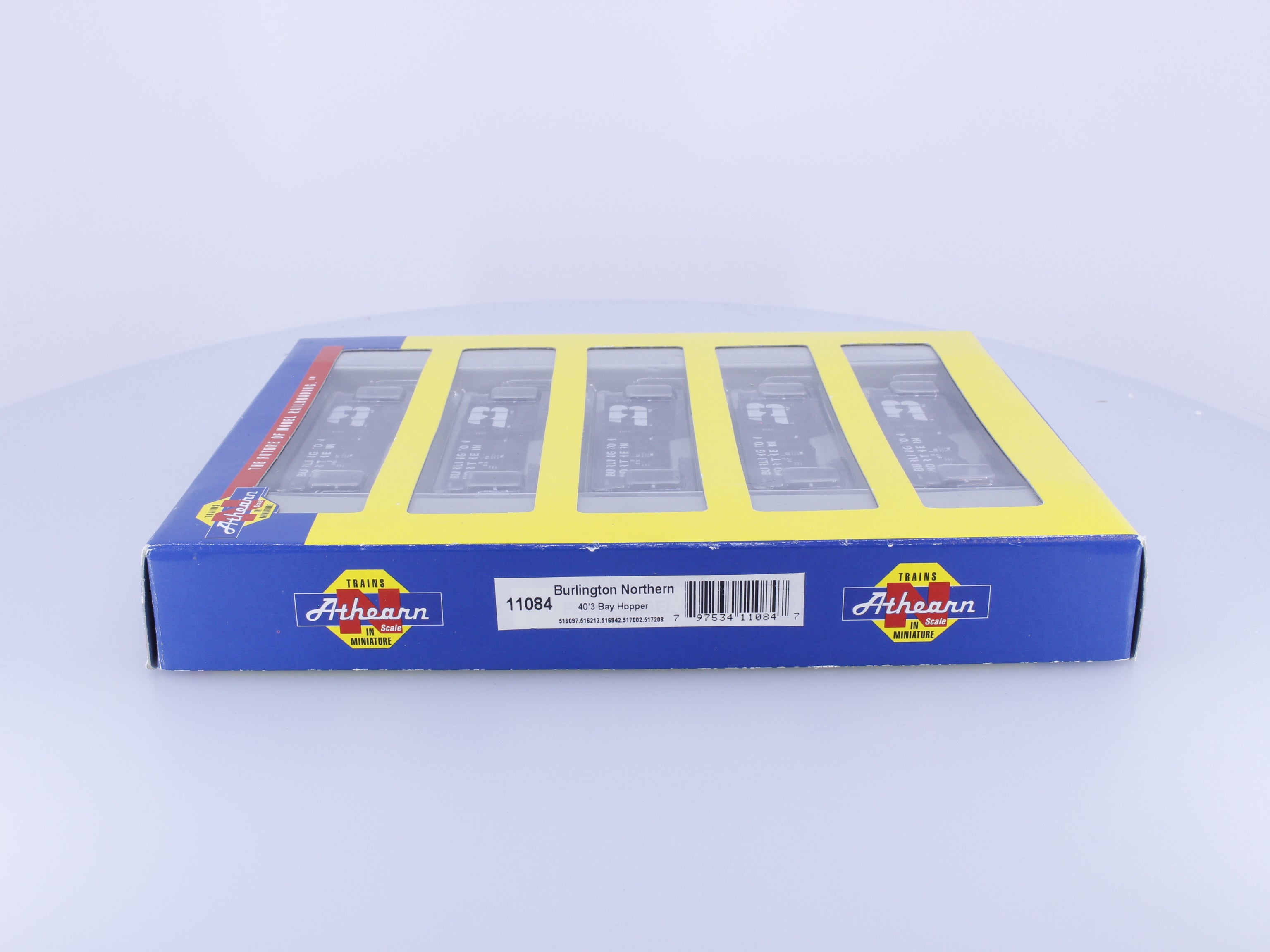 Athearn 11084 N 5 Piece 40' 3 Bay Hopper Set Burlington Northern (BN) 516097-517208