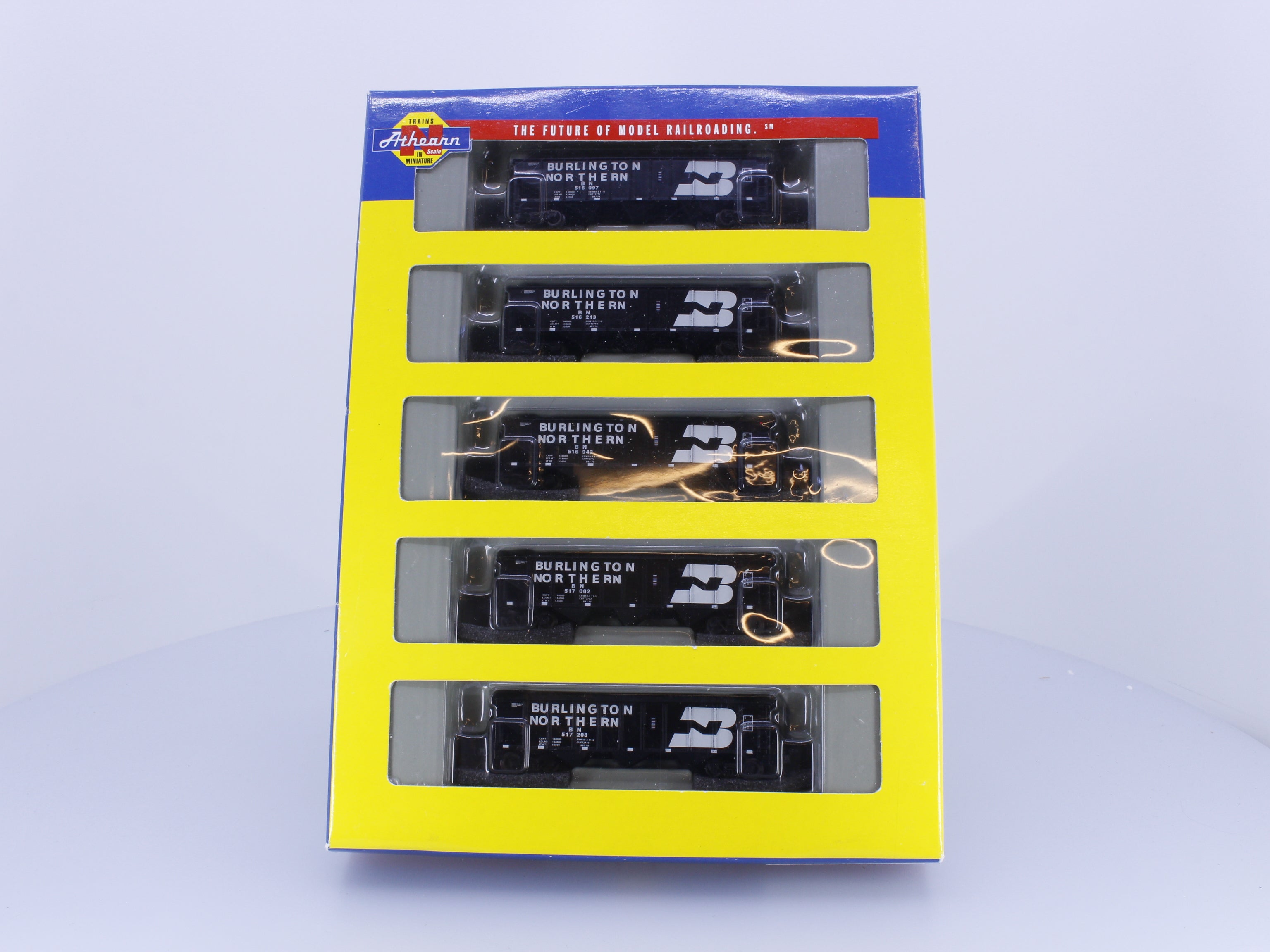 Athearn 11084 N 5 Piece 40' 3 Bay Hopper Set Burlington Northern (BN) 516097-517208