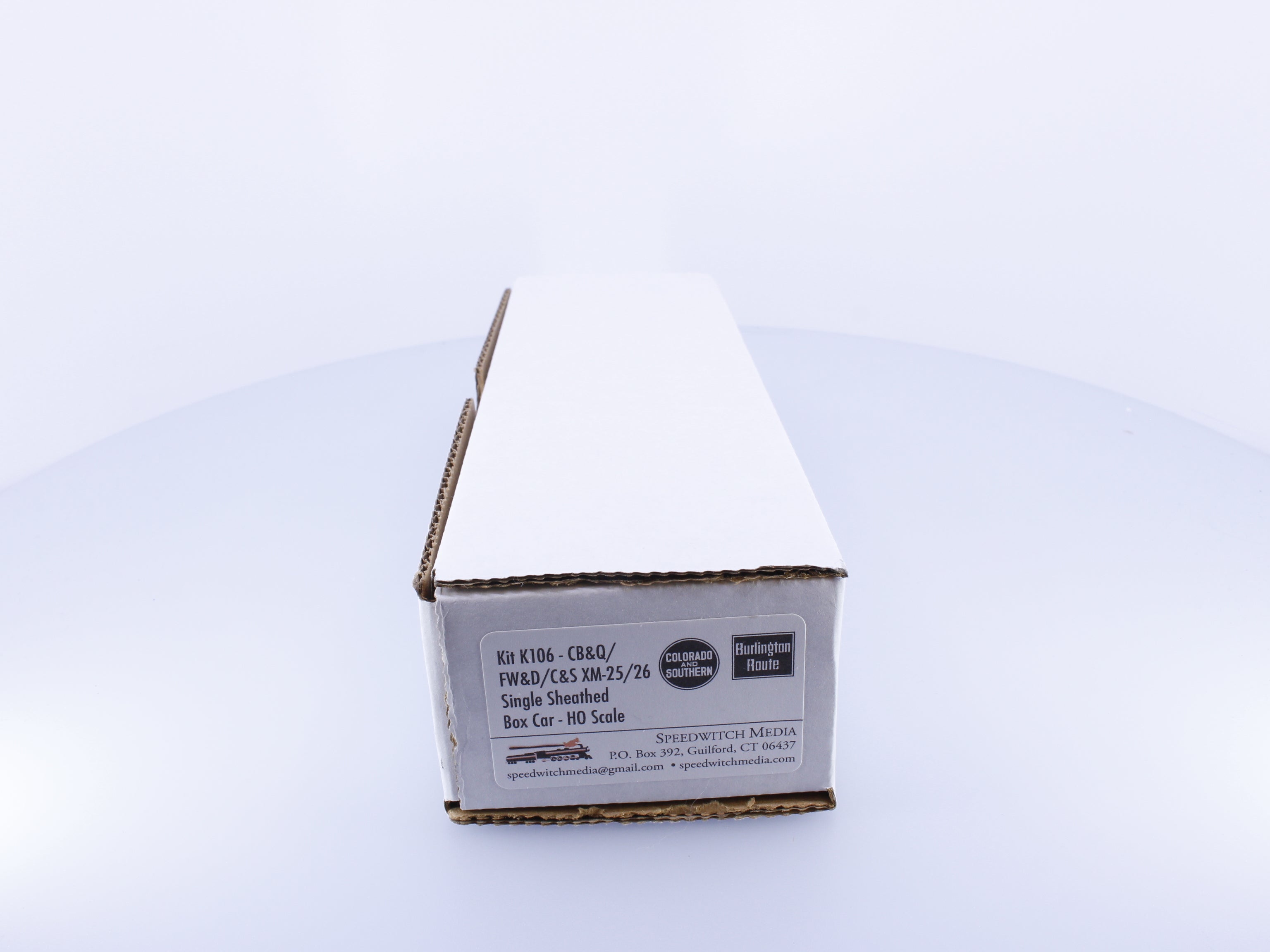 Speedwitch Media K106 HO Single Sheathed Boxcar Kit Chicago Burlington and Quincey (CBQ)