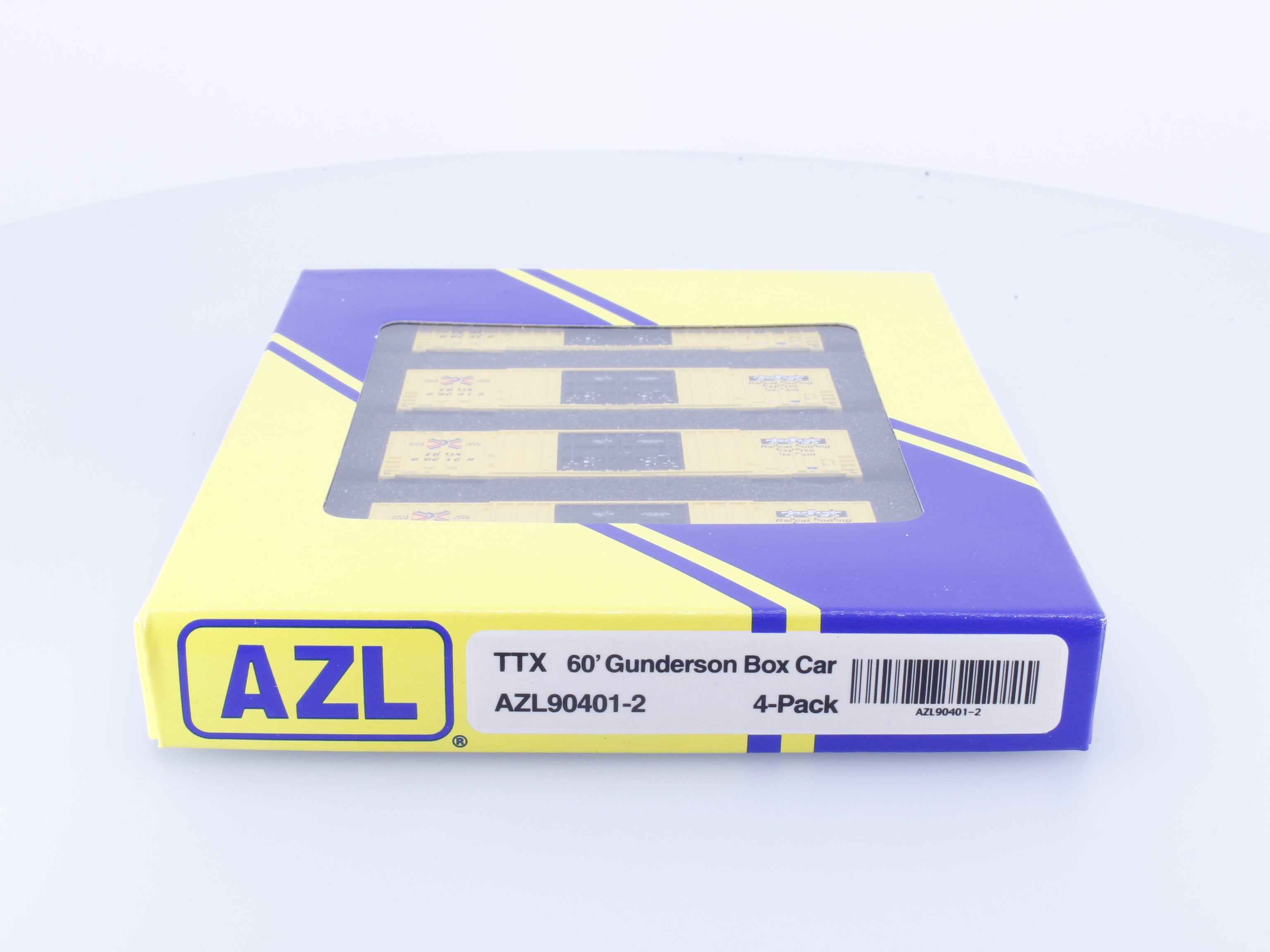 AZL AZL90404-2 Z 4 Pack of 60' Gunderson Box Cars Trailer Train TTX Corp. (TTX) 660106/492