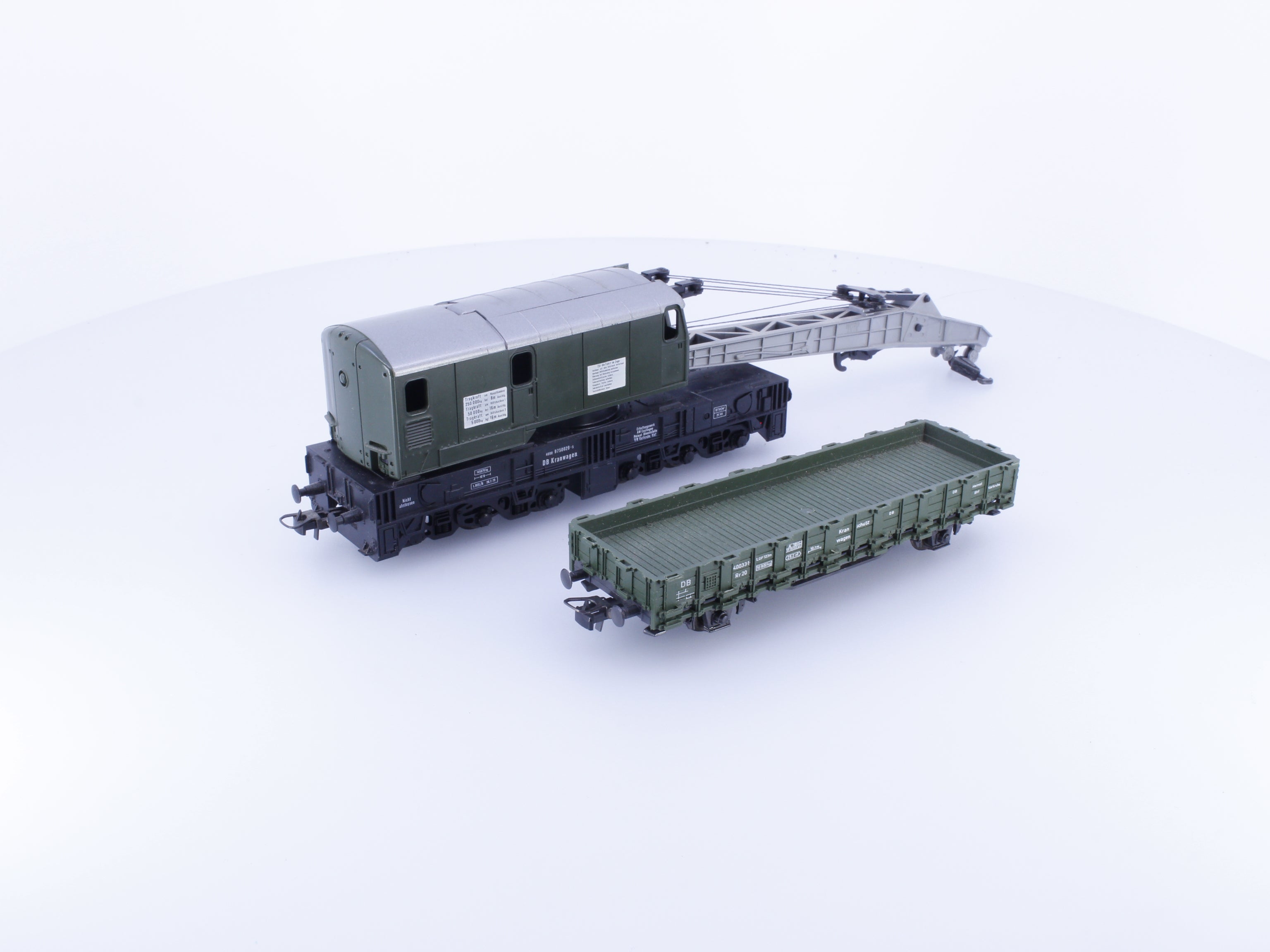 Roco 44316A HO DB Crane on Flat Car 400331