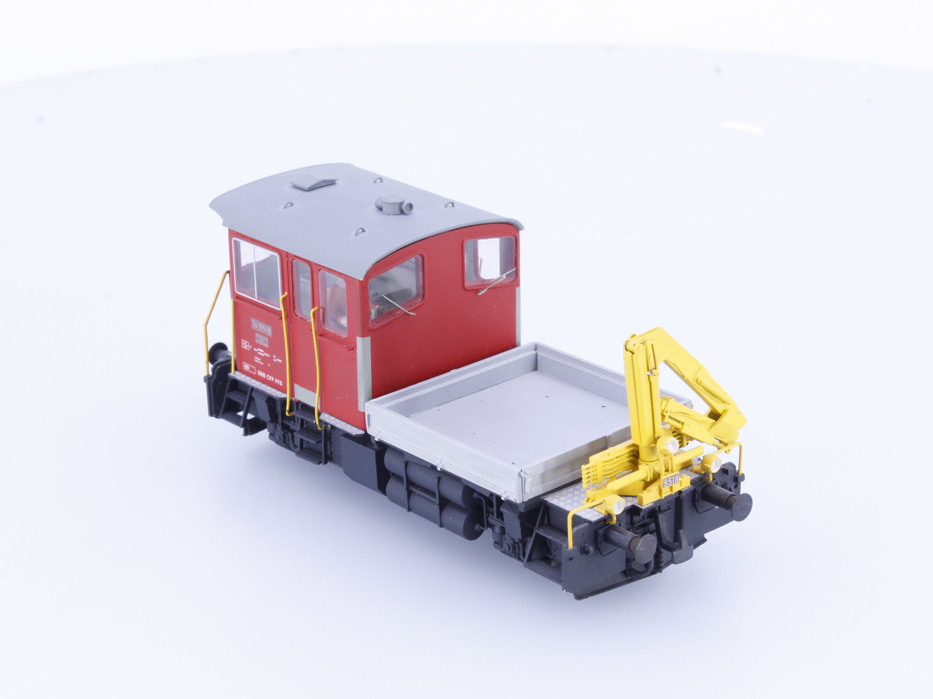 Weinert Modellbau 4043 HO SBB-CFF-FFS Tm 3 Braun mit Beweglichem Ladekran 9518 DCC