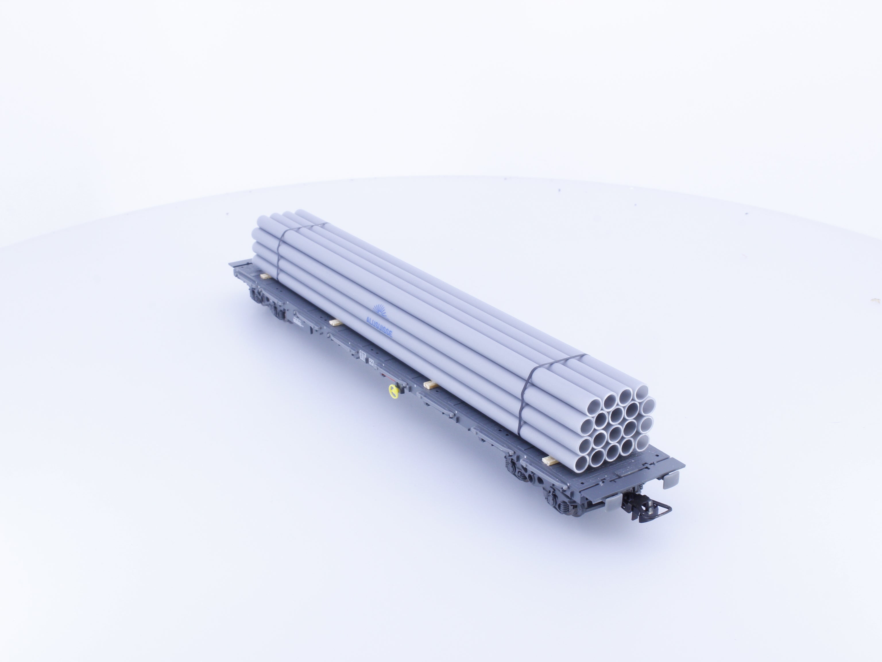 Rivarossi HR6039 HO SBB-CFF-FFS Flachwagen mit Ladegut Rohren "Alusuisse" 999-9
