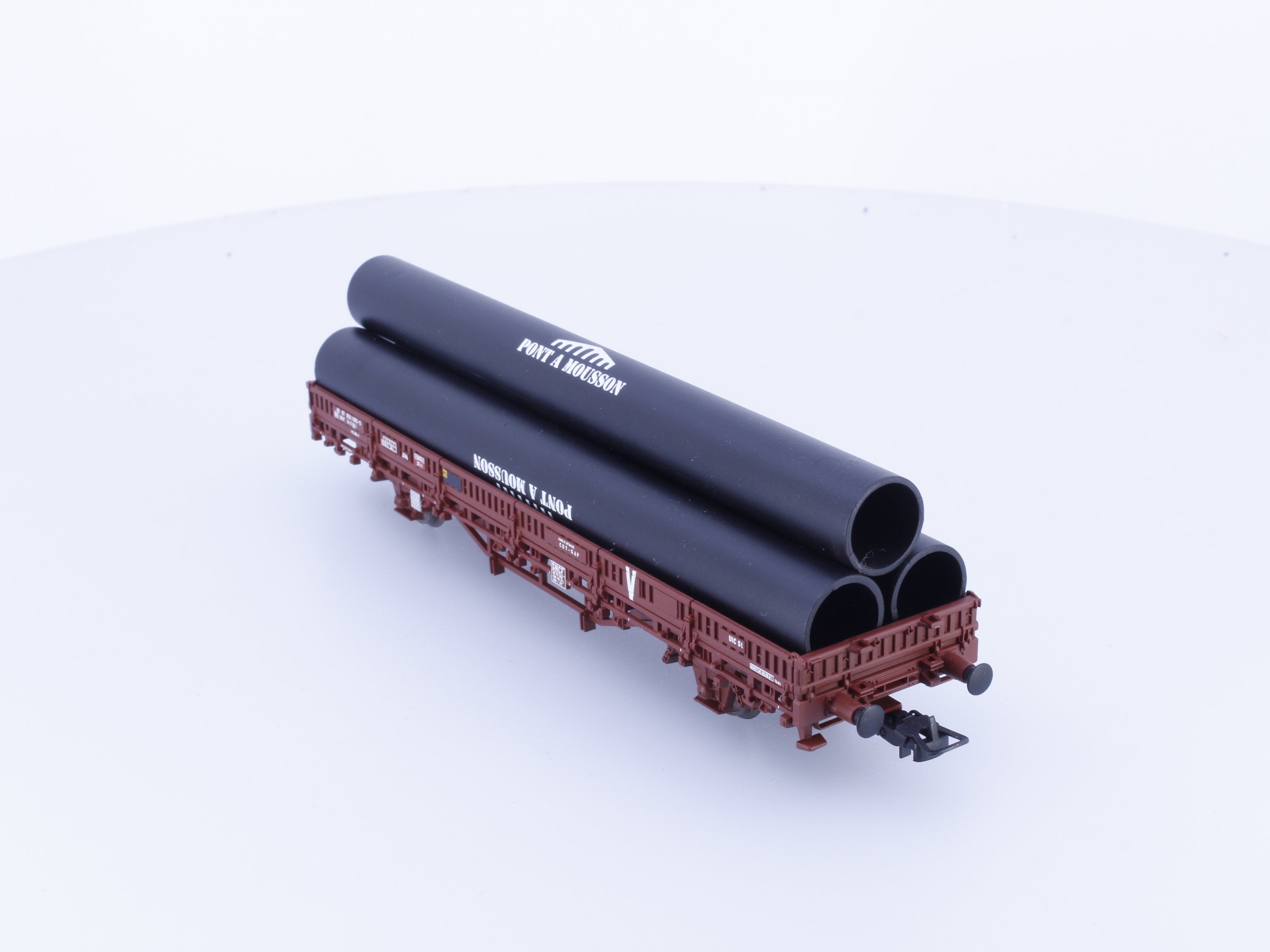 Electrotren 1656K HO SNCF Wagon Plat Remms avec Chargement Tubes #3 083-5