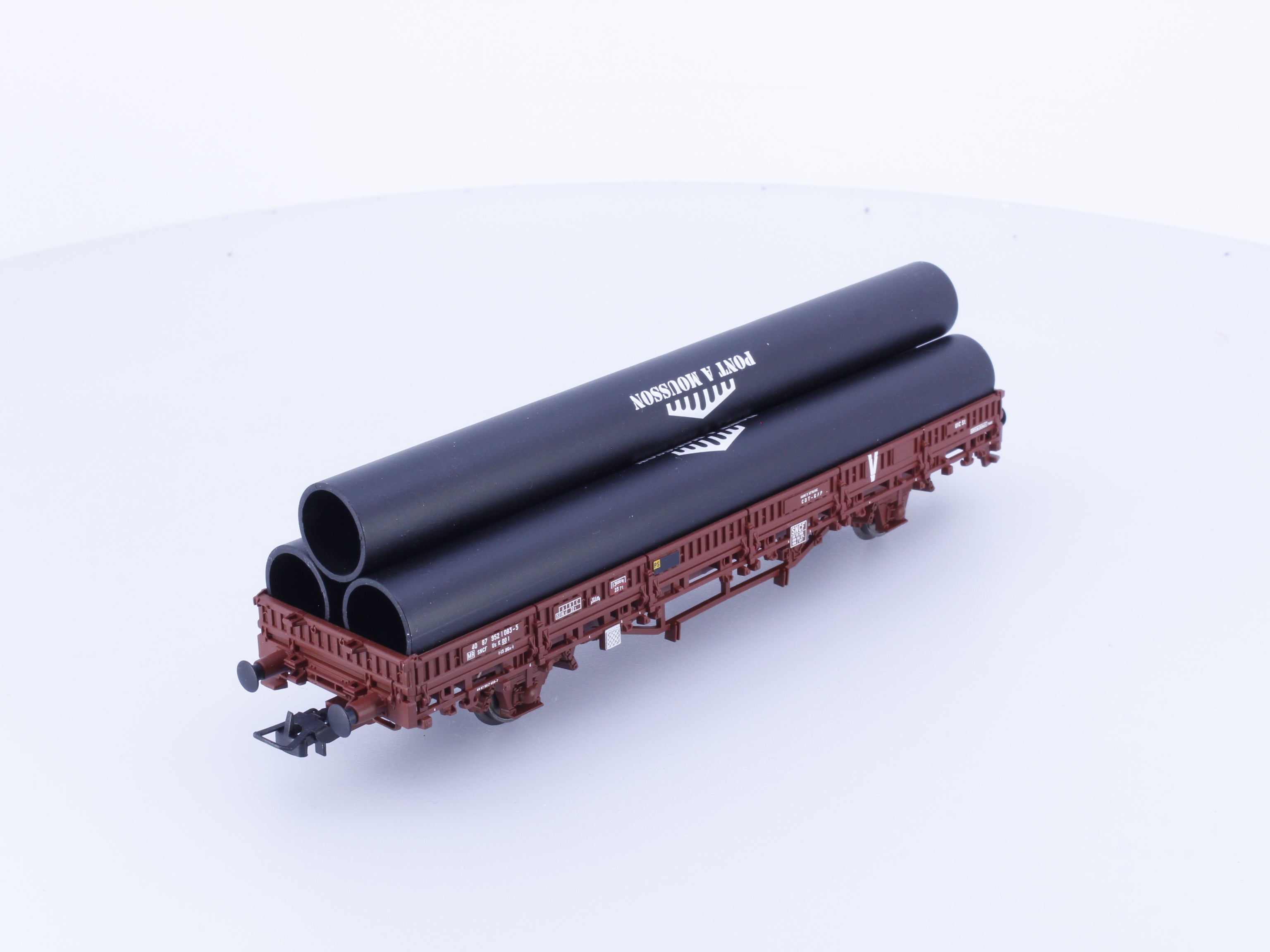 Electrotren 1656K HO SNCF Wagon Plat Remms avec Chargement Tubes 083-5
