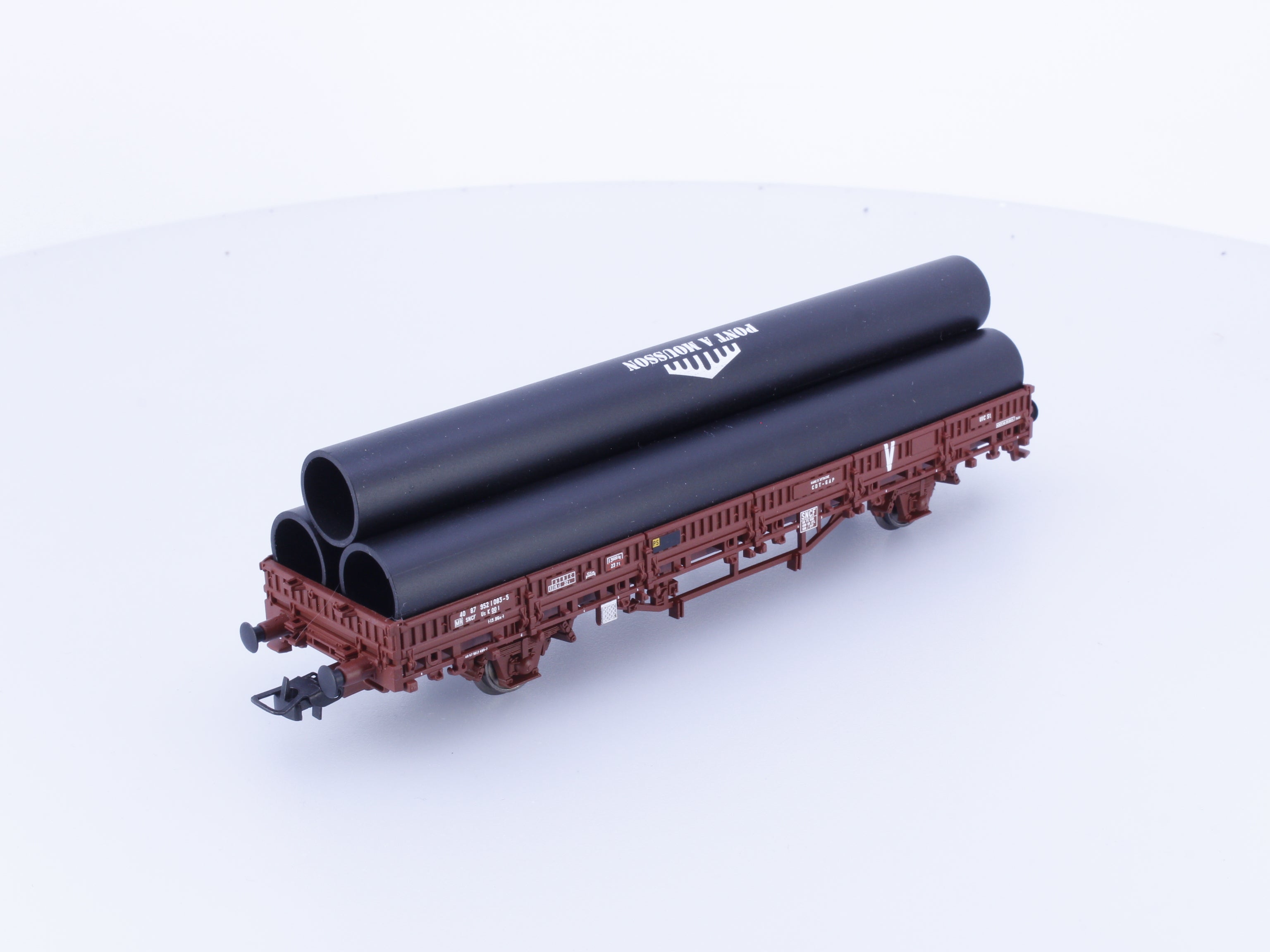 Electrotren 1656K HO SNCF Wagon Plat Remms avec Chargement Tubes #2 083-5