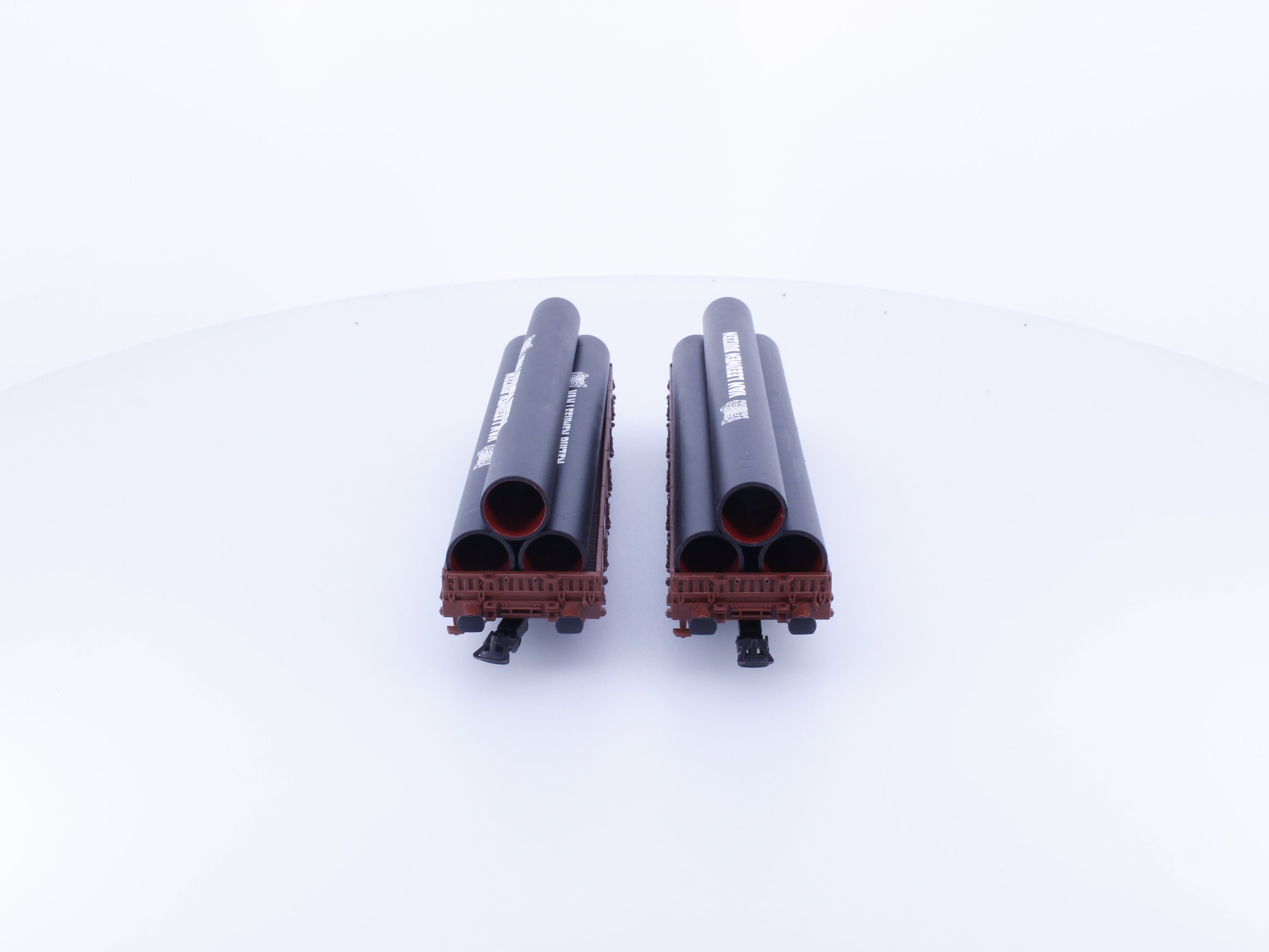 Rivarossi HR6169 HO NS Flachwagen-Set mit Rohren, 2 Platte Wagens "Van Leeuwen" #4 369-2,607-5