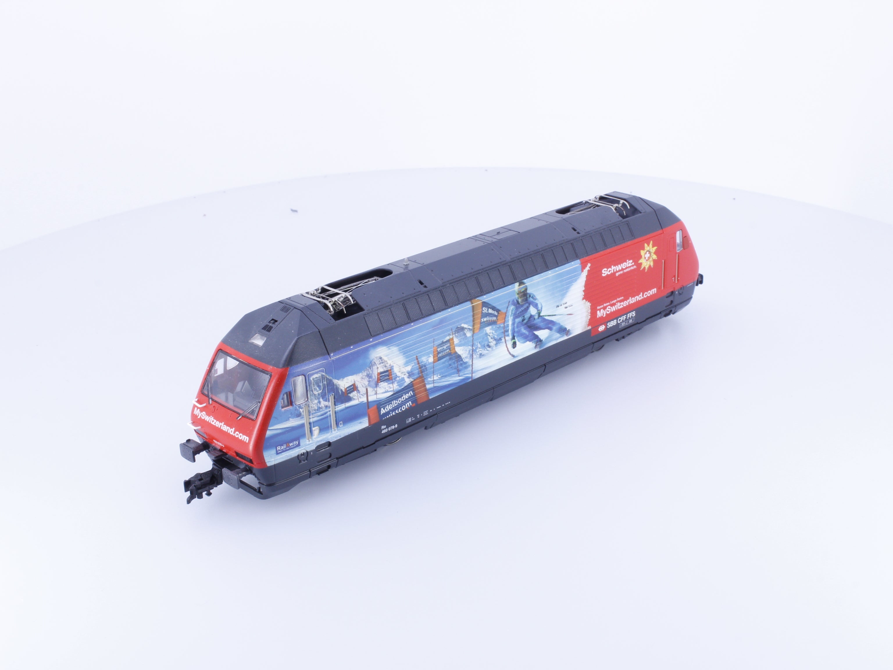Roco 62706 HO SBB-CFF-FFS RE 460 Swisscom MySwitzerland.com Skier E-Lok 078-9 DCC