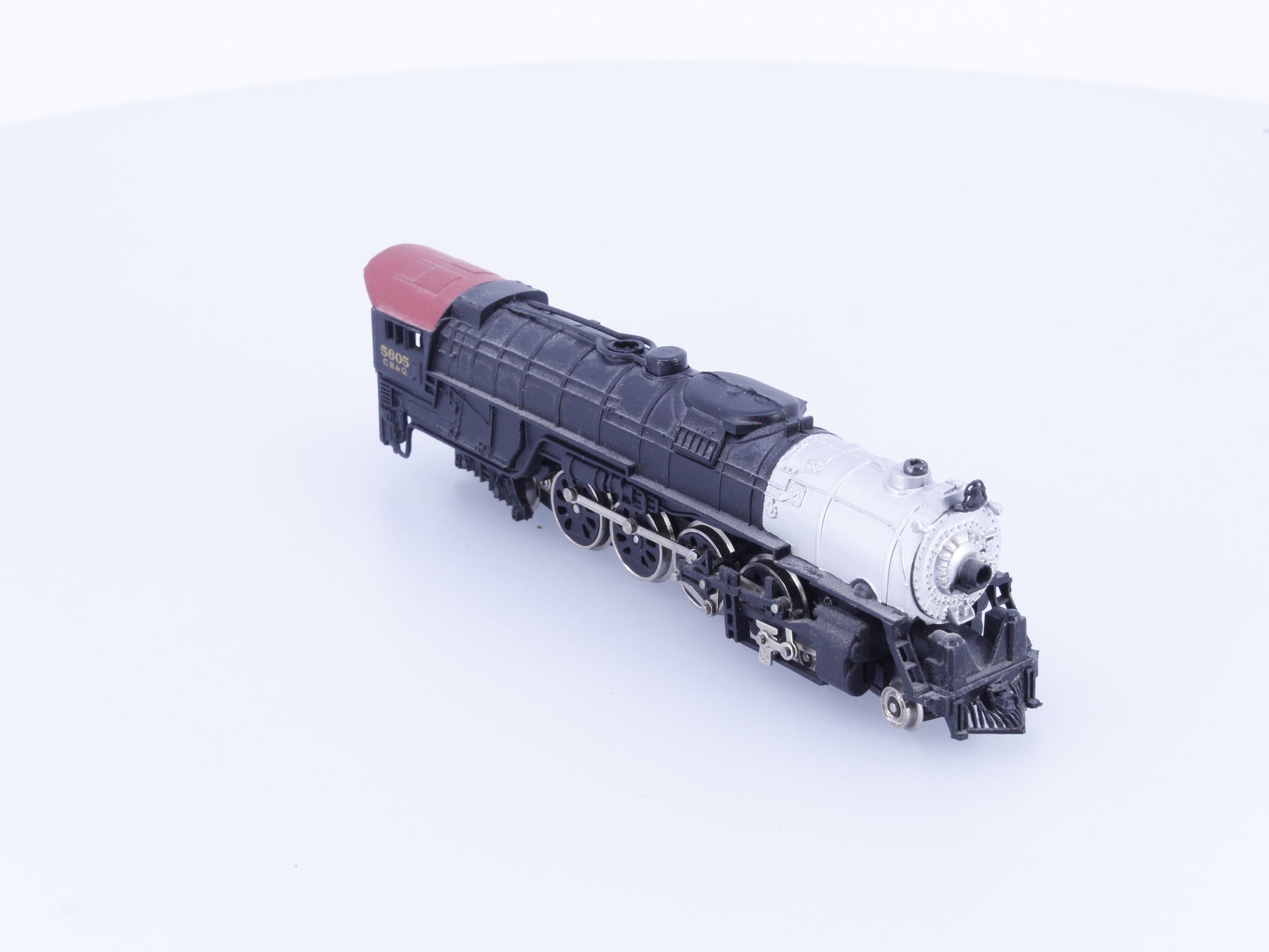 Bachmann N 4-8-4 Steam Locomotive No Tender Chicago Burlington and Quincey (CBQ) 5605 Analog DC