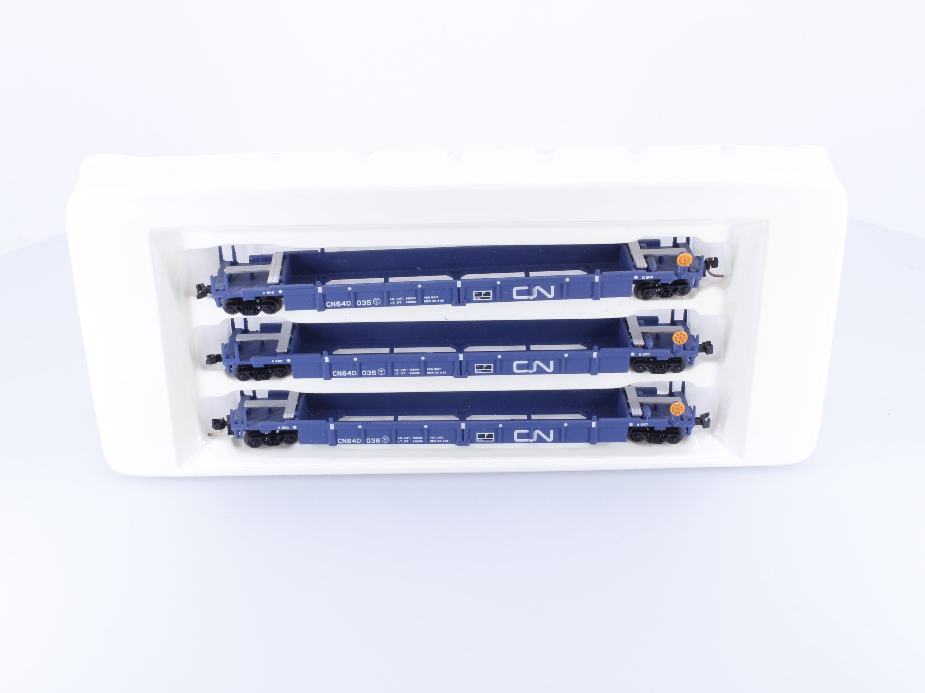 Walthers 932-8051 N 3 Pack Double Stack Cars Canadian National (CN) 640036