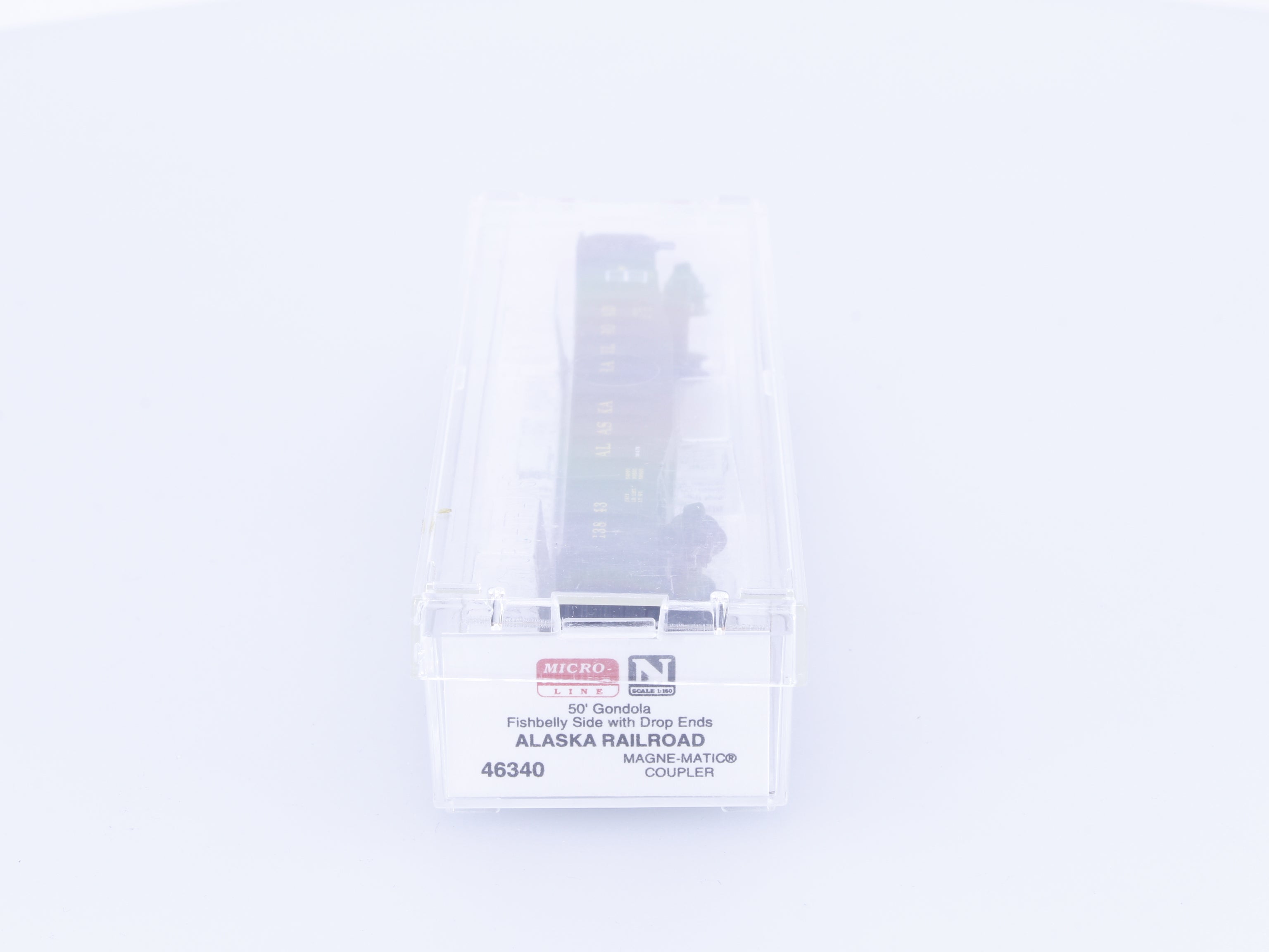 Micro Trains 46340 N 50' Gondola Fishbelly Side with Drop Ends Alaska Railroad (ARR) 13843