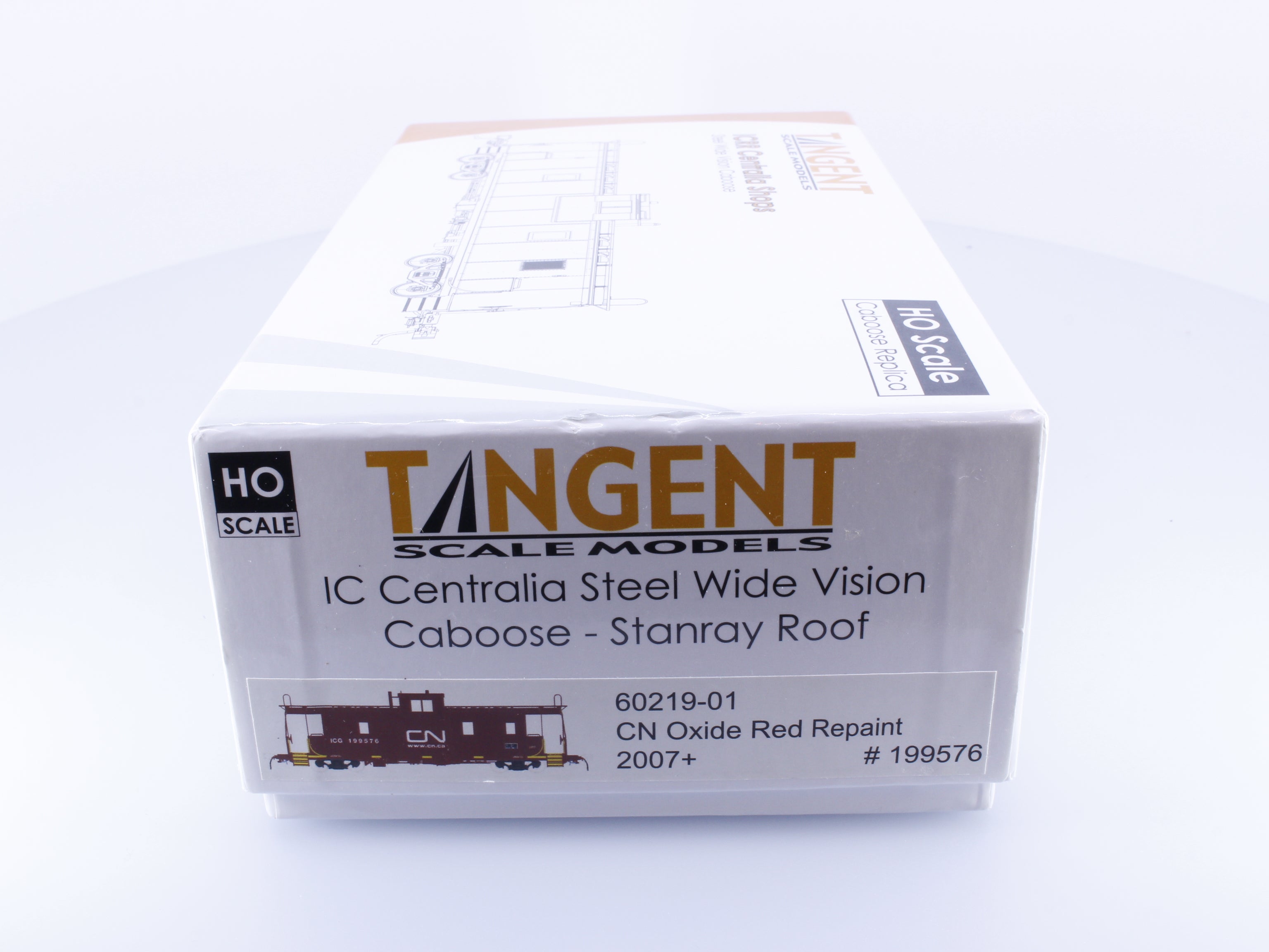 Tangent 60219-01 HO IC Centralia Steel Wide Vision Caboose - Stanray Roof Canadian National (CN) 199576