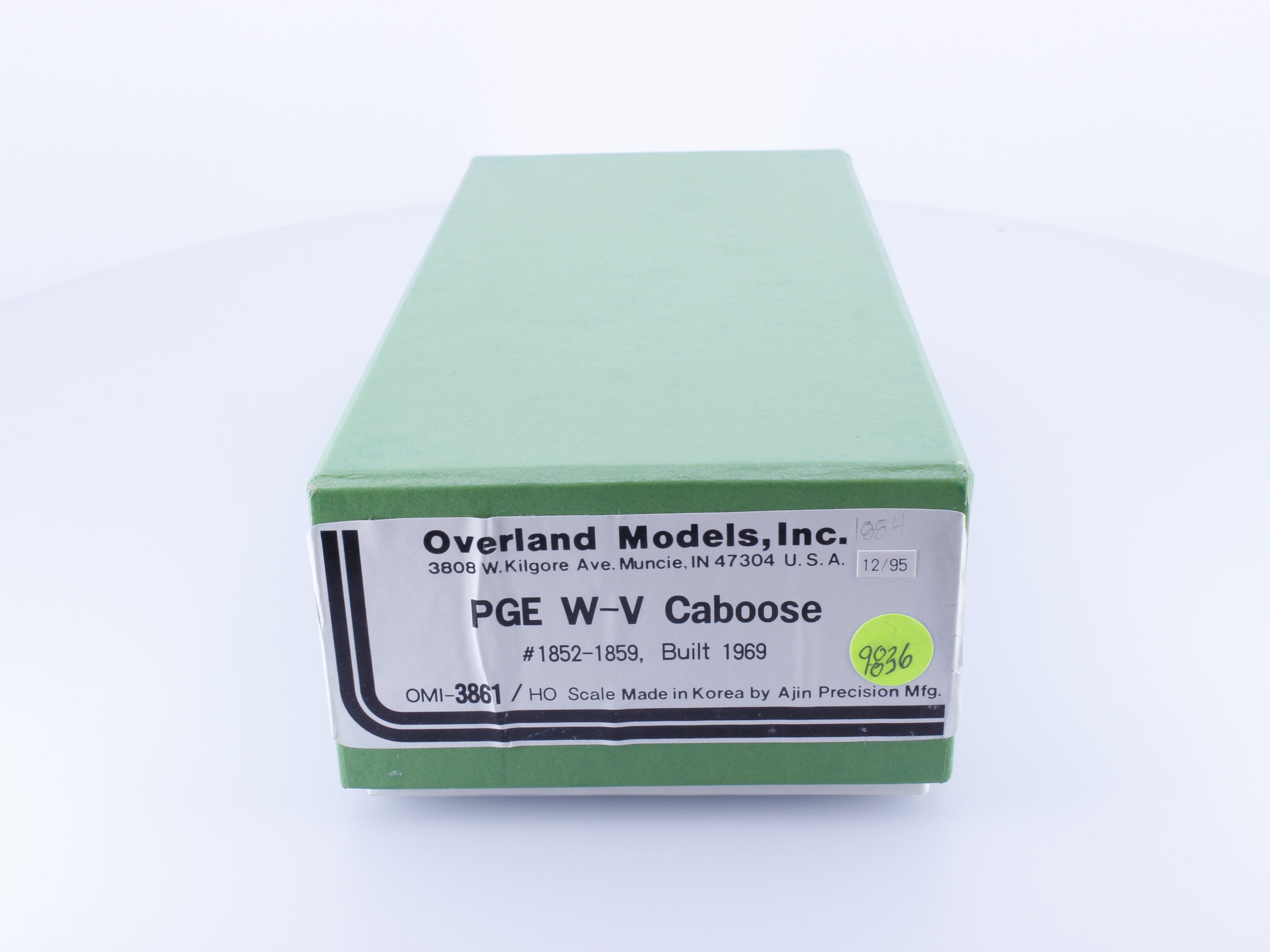 Overland OMI-3861 HO Brass Wide Vision Caboose Factory Painted BC Rail and Weathered Pacific Great Eastern (PGE) 1859